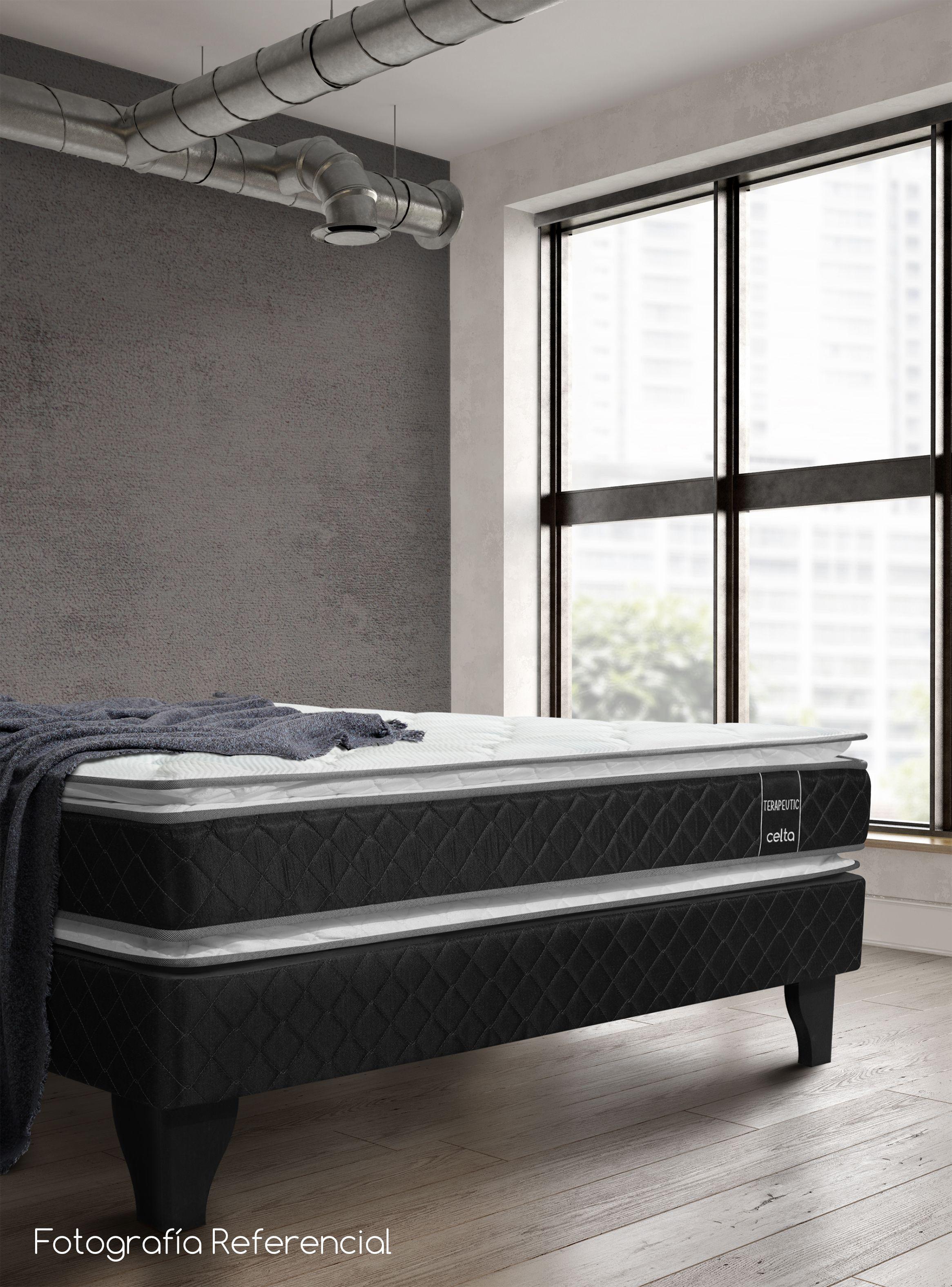 Cama Europea Terapeutic 2 Plazas Base Dividida + Set Muebles Madrid-3