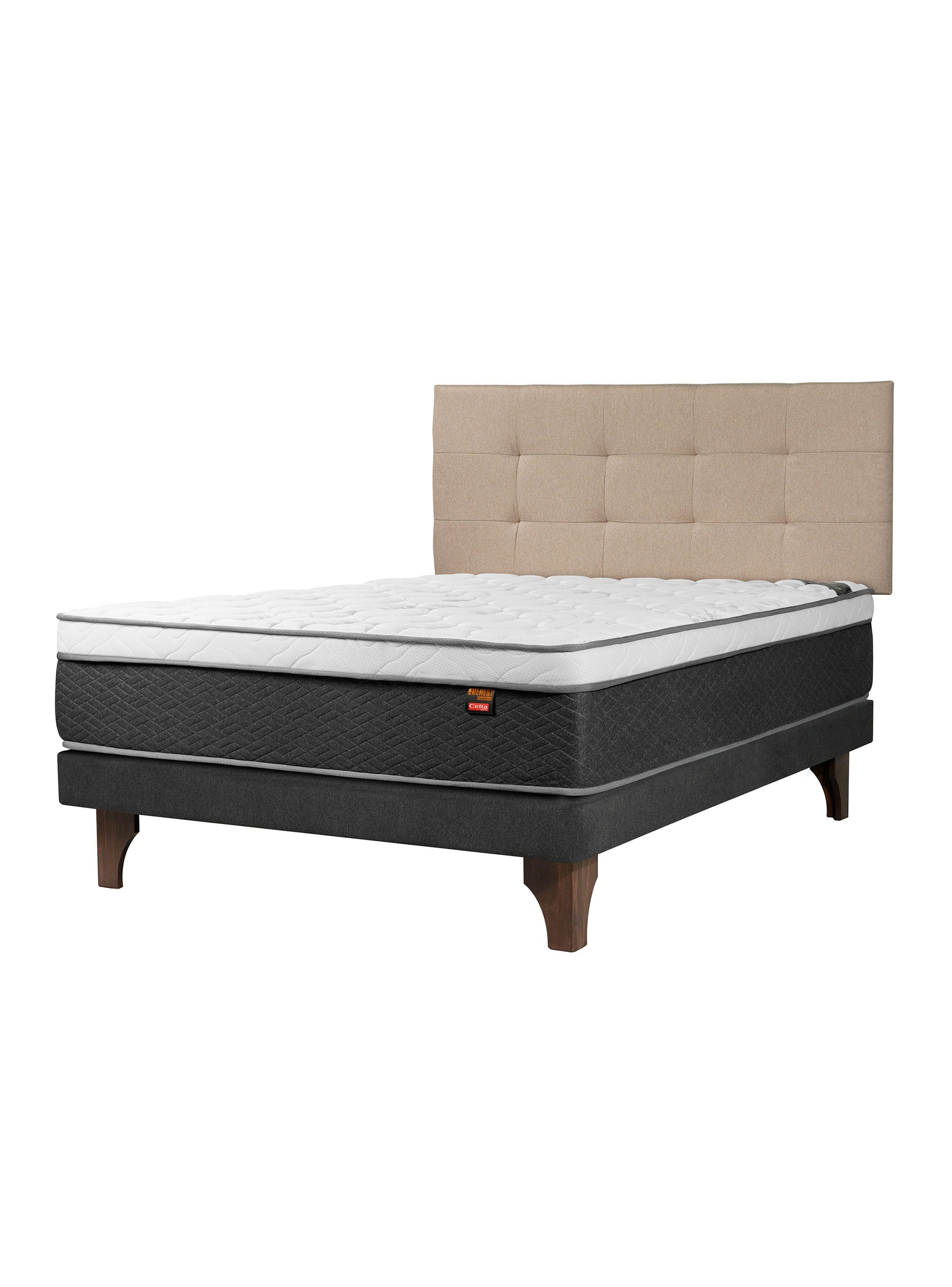 Cama Europea Everest Cobre 2 Plazas + Respaldo Aragón-0