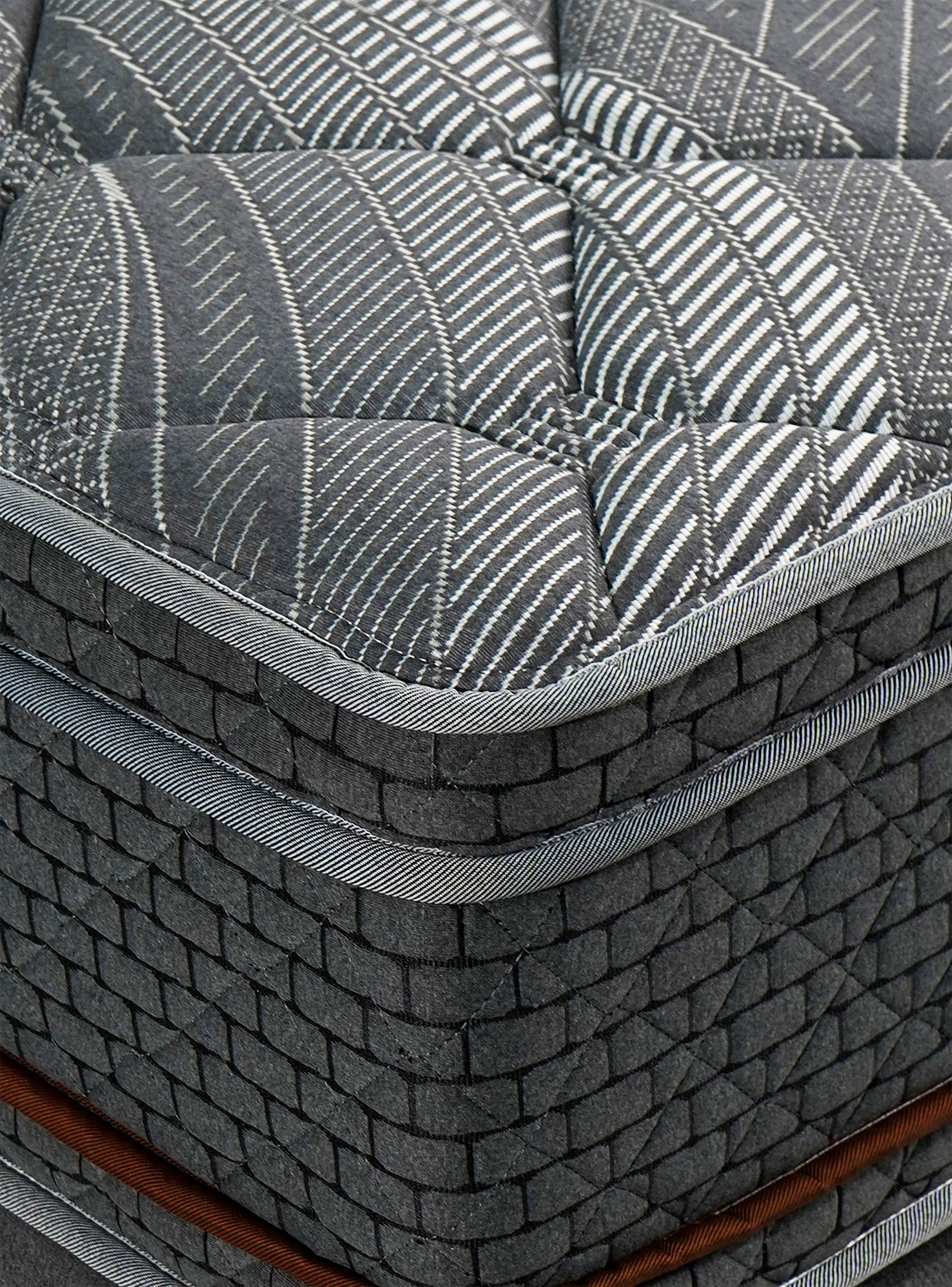 Cama Europea Everest Copper Black 2 Plazas Base Dividida Respaldo Dublín Menta-2