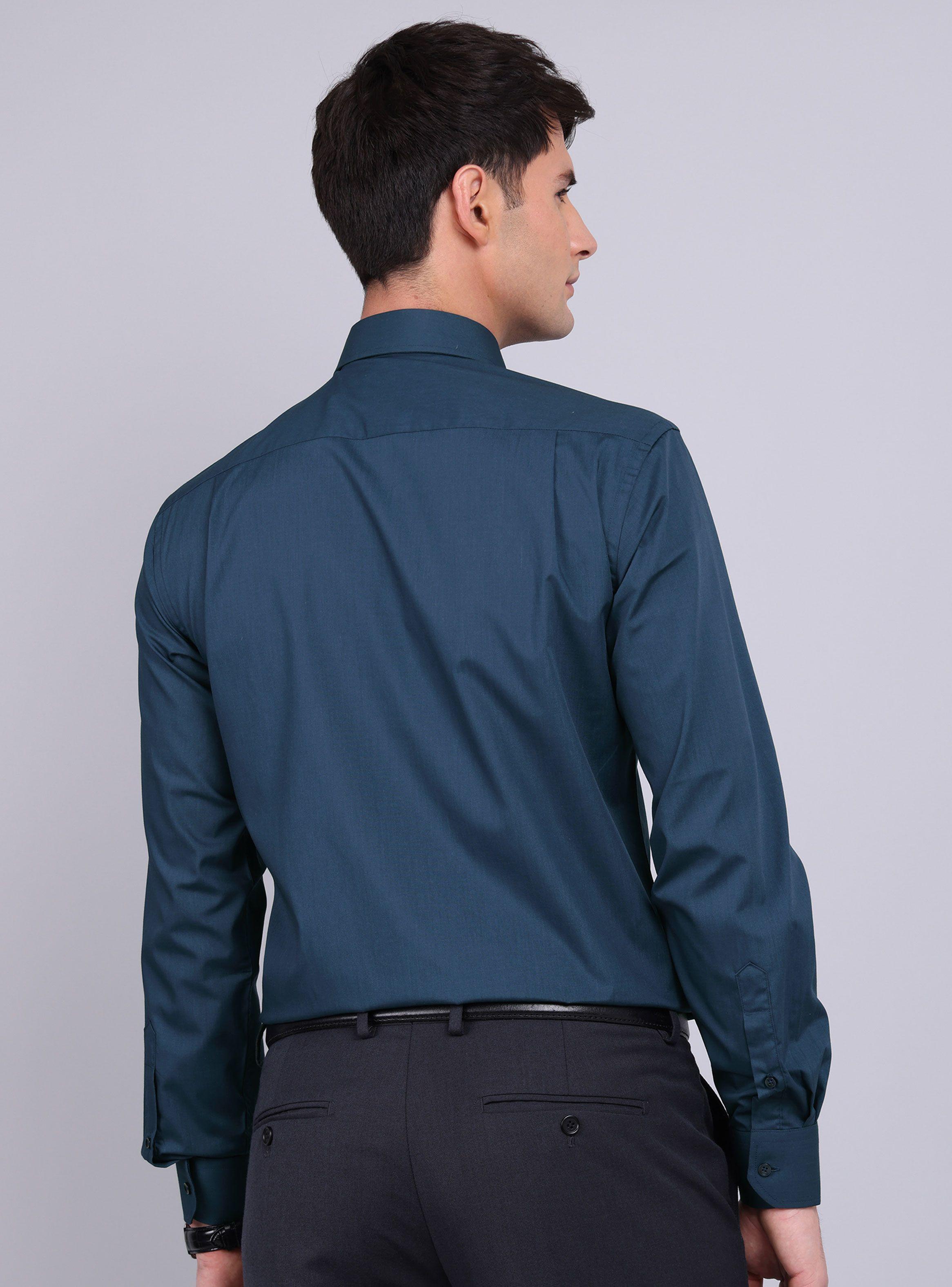 Camisa Slim Fit Diseño Liso Manga Larga de Van Heusen