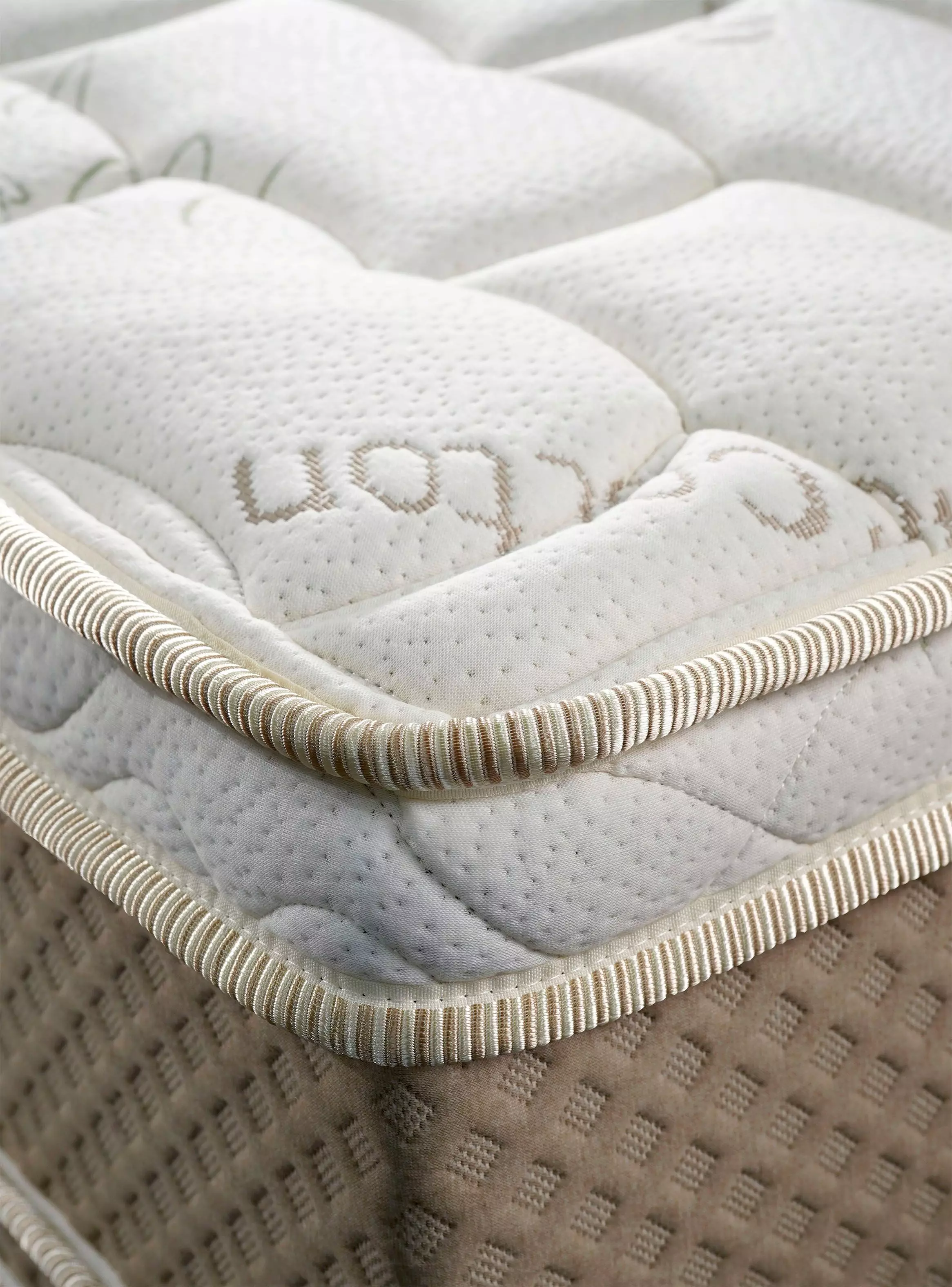 Cama Europea Cotton Organic 2 Plazas Base Dividida Respaldo Dublín Menta-3