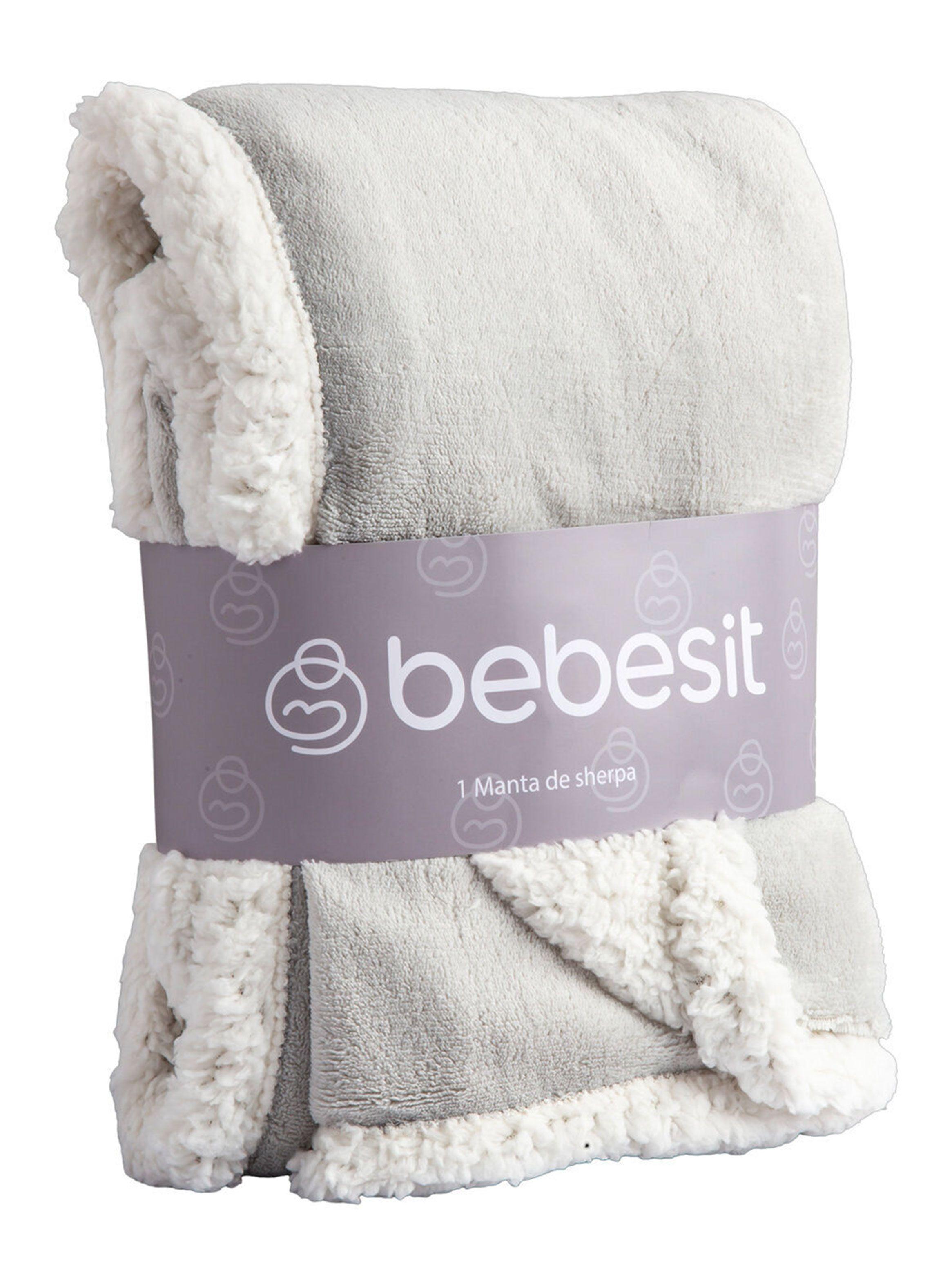 Manta de Sherpa Gris Bebesit-0