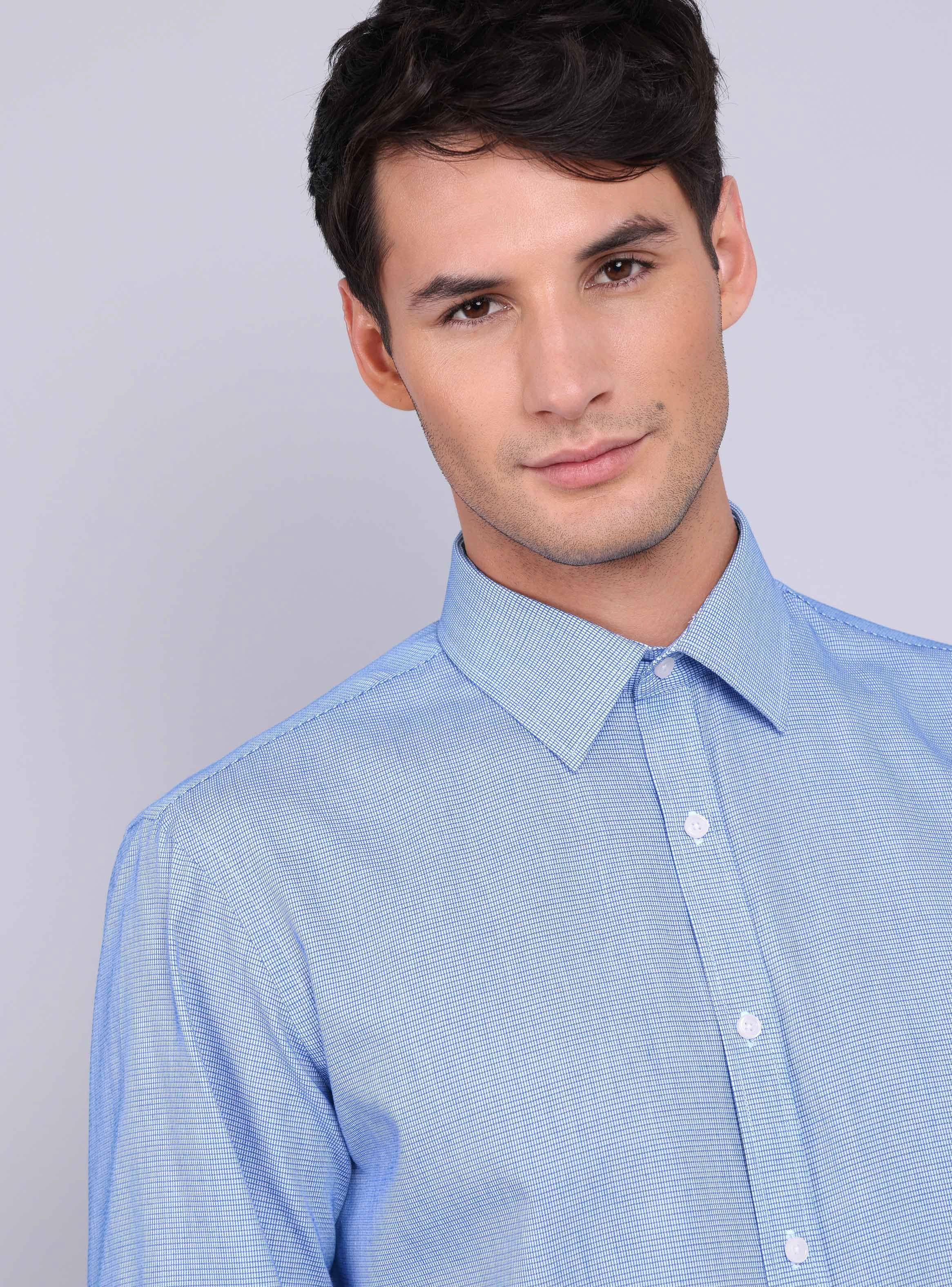 Camisa Diseño Cuadros Manga Larga Regular Fit-2