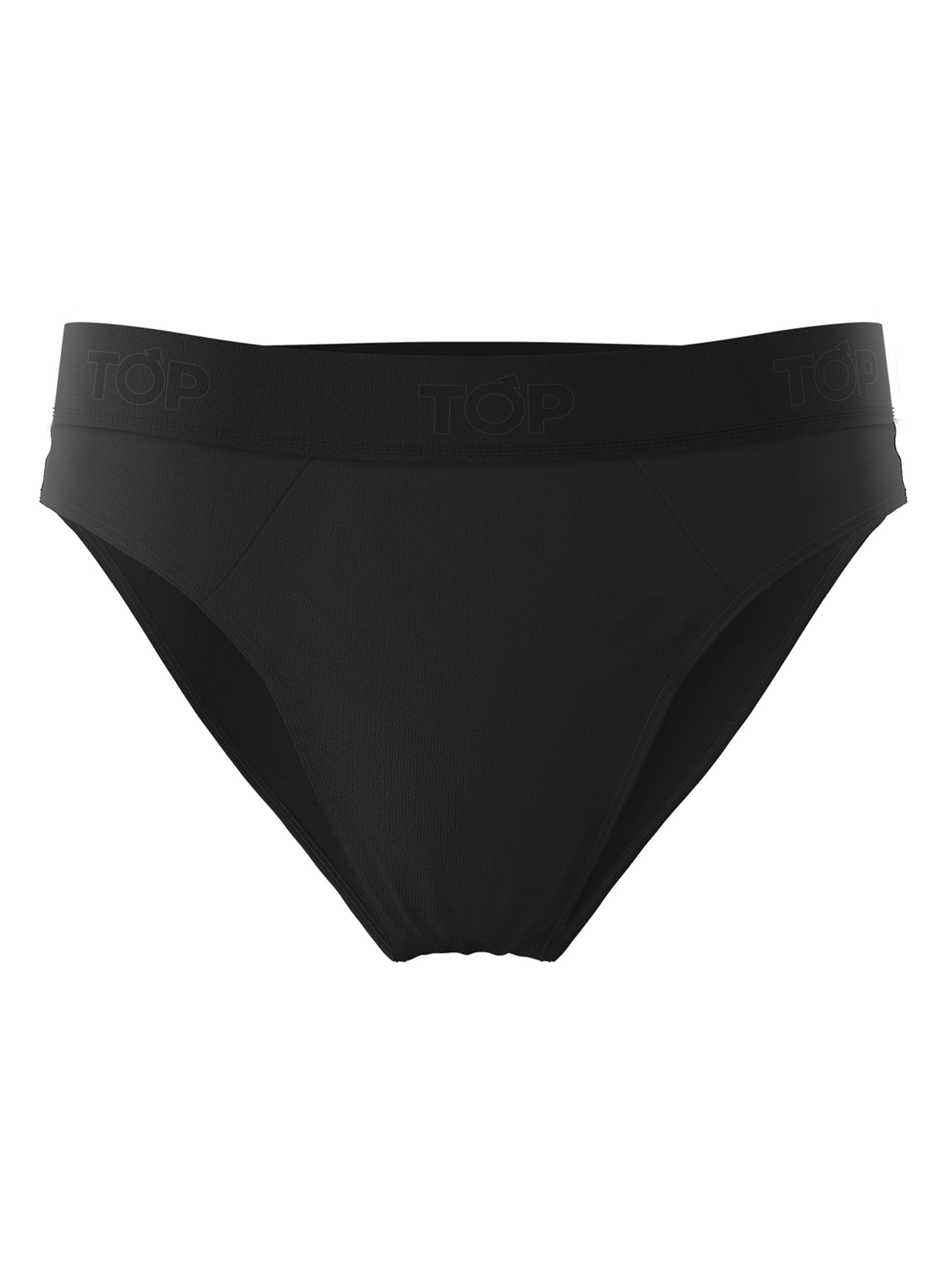 Pack Top 5 Slip Negro Liso Algodón Top-1