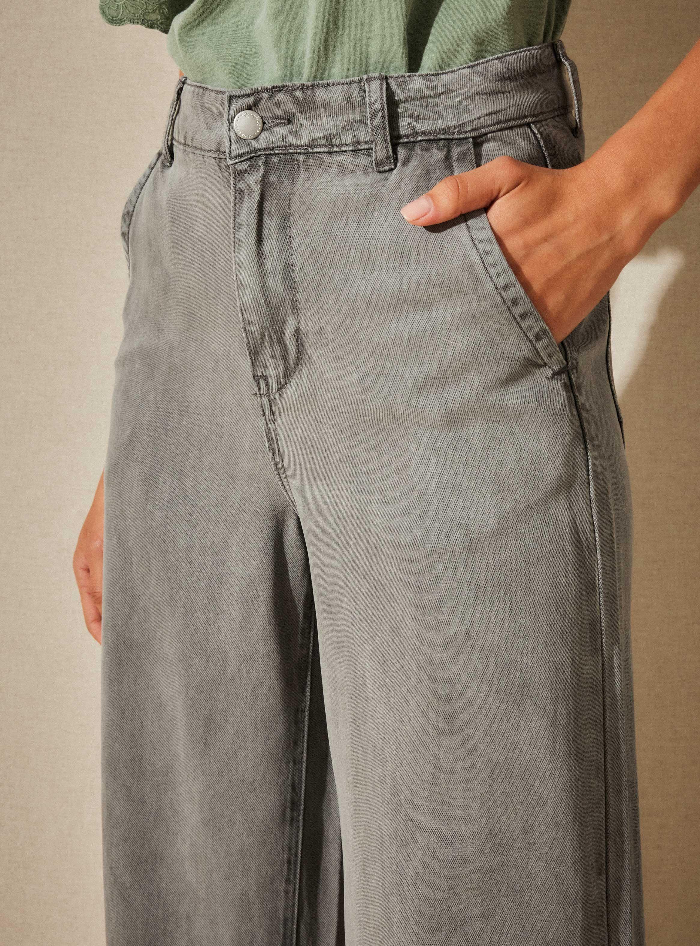 Jeans Wide Leg con Tiro Medio-2