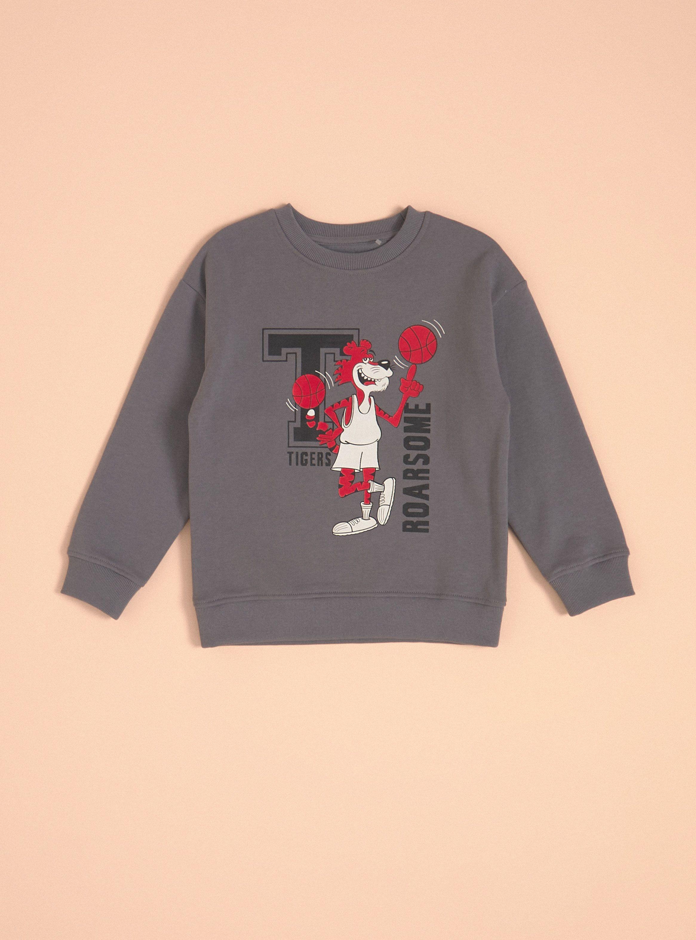 Polerón Fleece Crew Estampado Flock-2