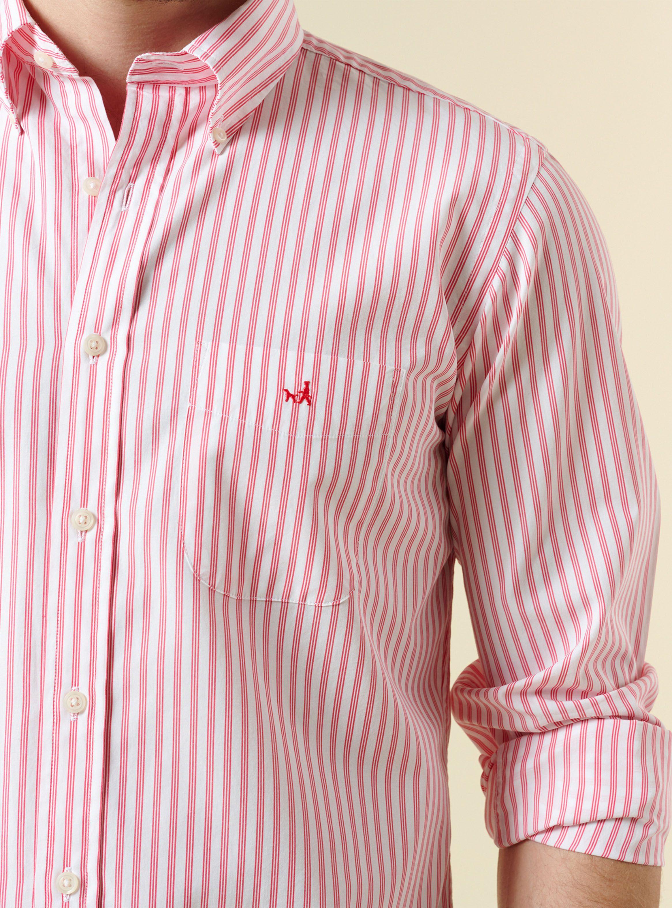 Camisa Print Rayas Casual-2