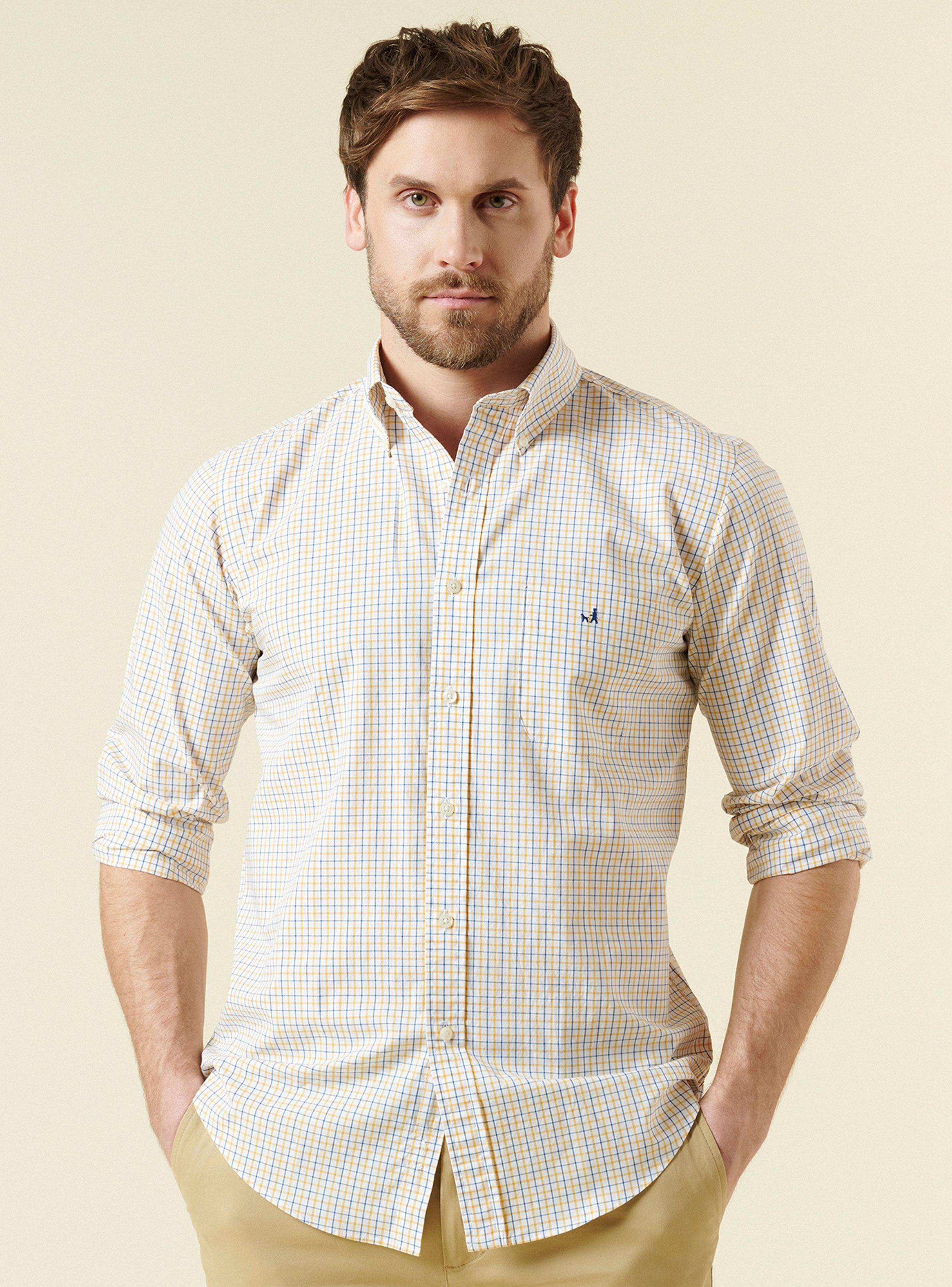 Camisa Pirnt Cuadrille Bolsillo Frontal ML-0