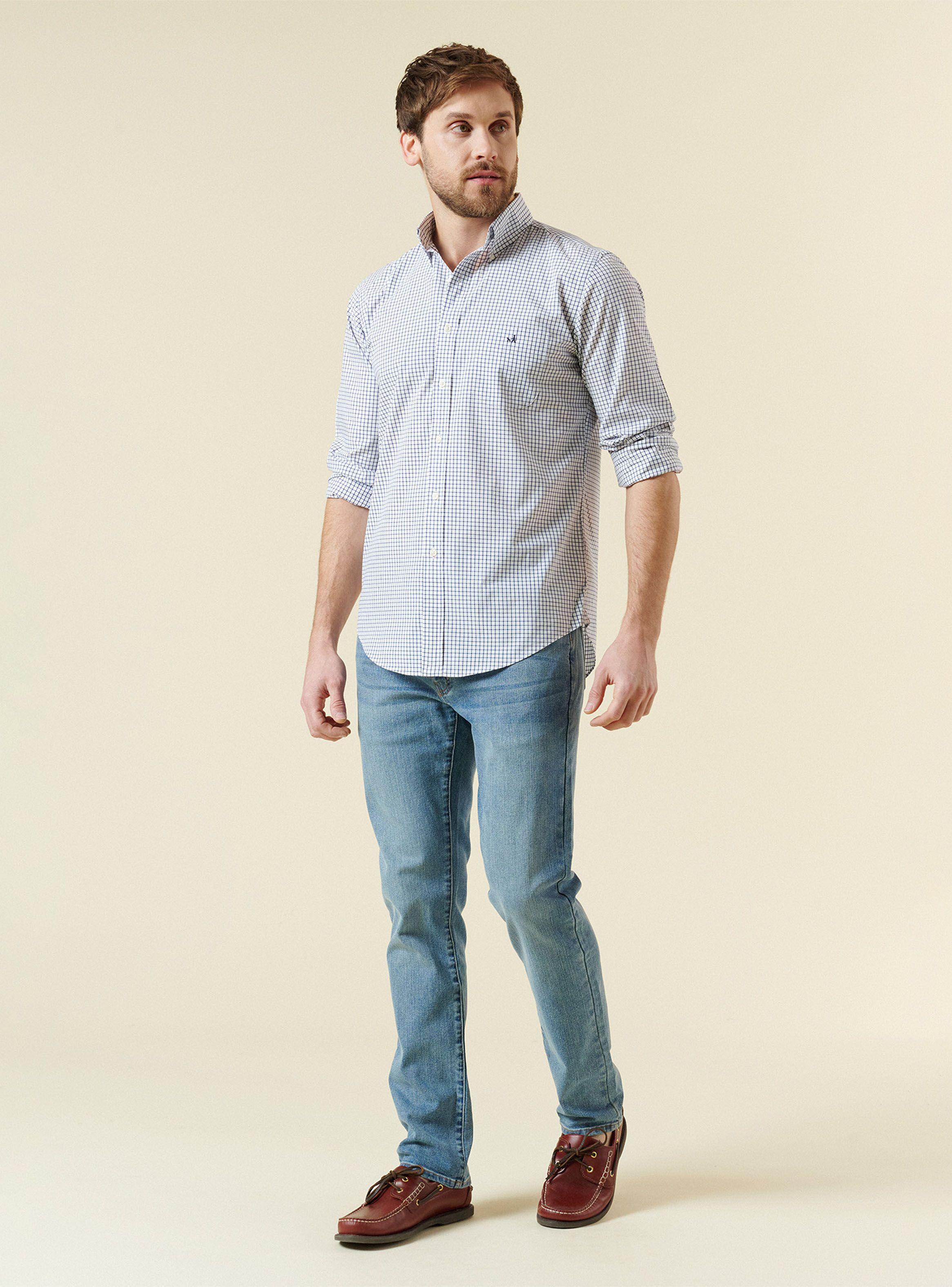 Camisa Cuadrille Estampada Casual-3