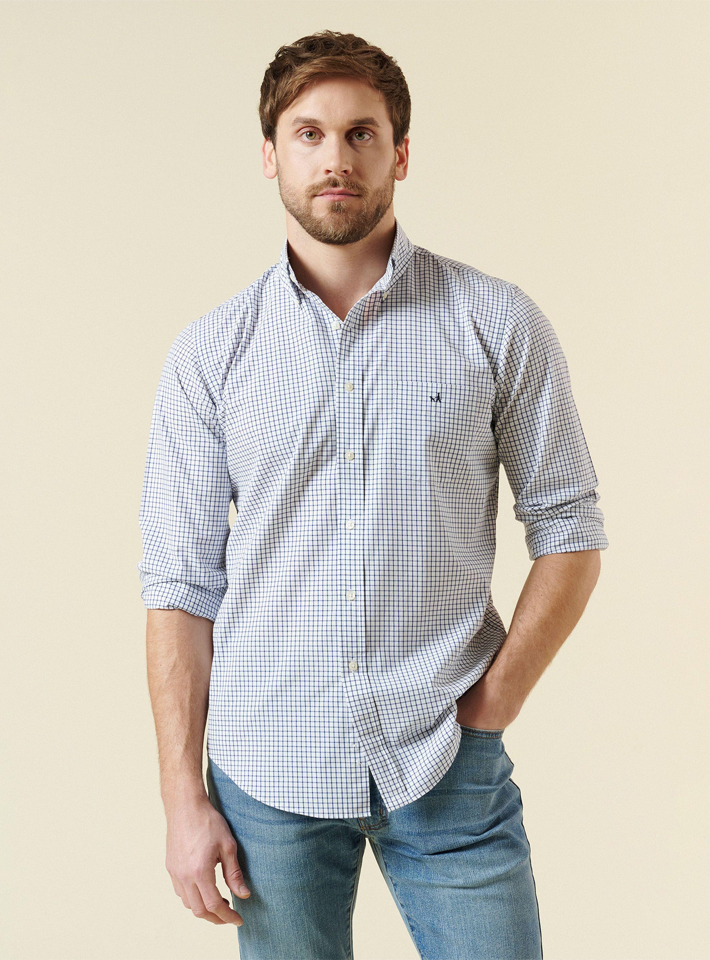 Camisa Cuadrille Estampada Casual-0