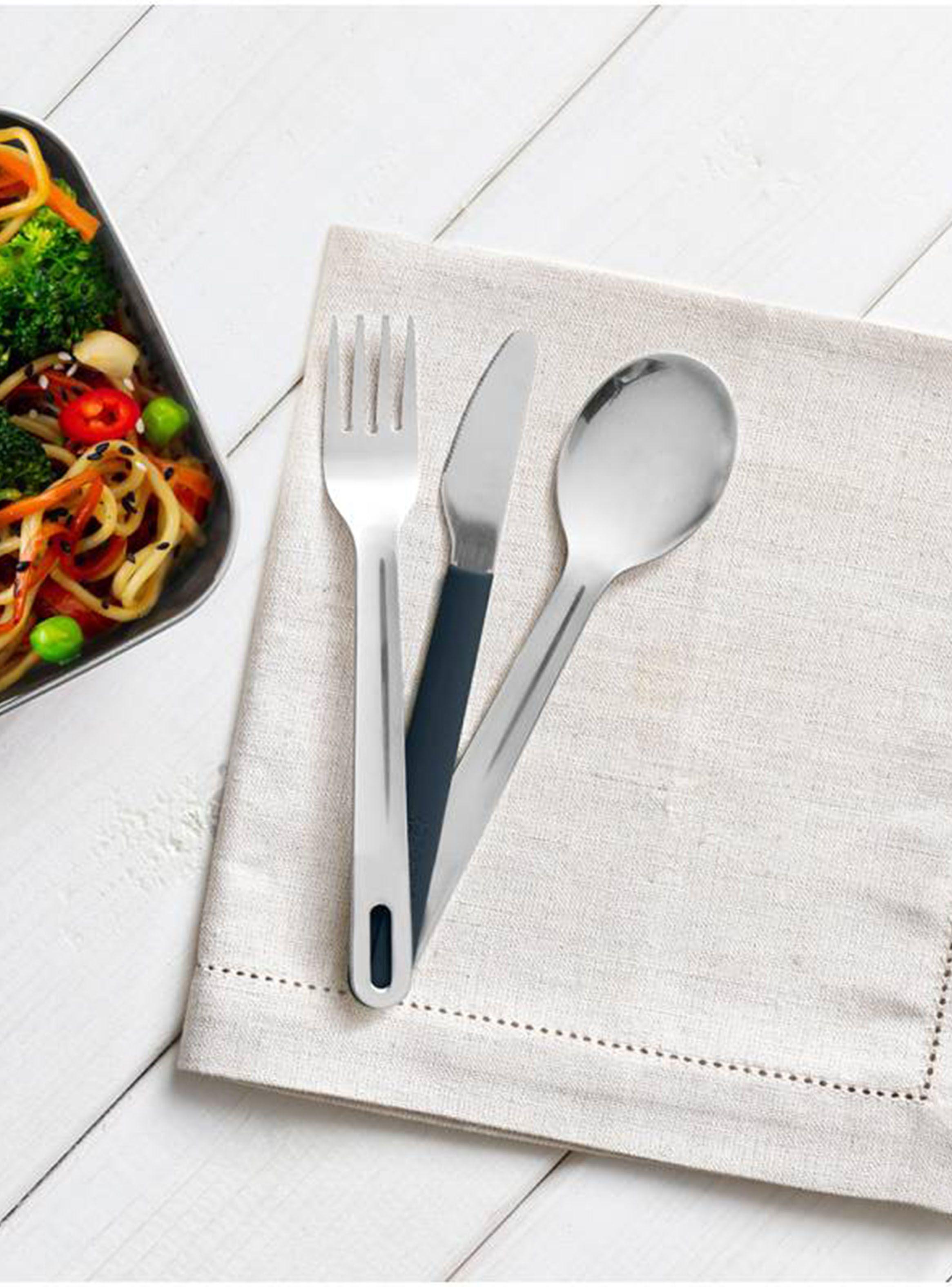 Set Cubiertos Dúo Portátil Acero Inox-2