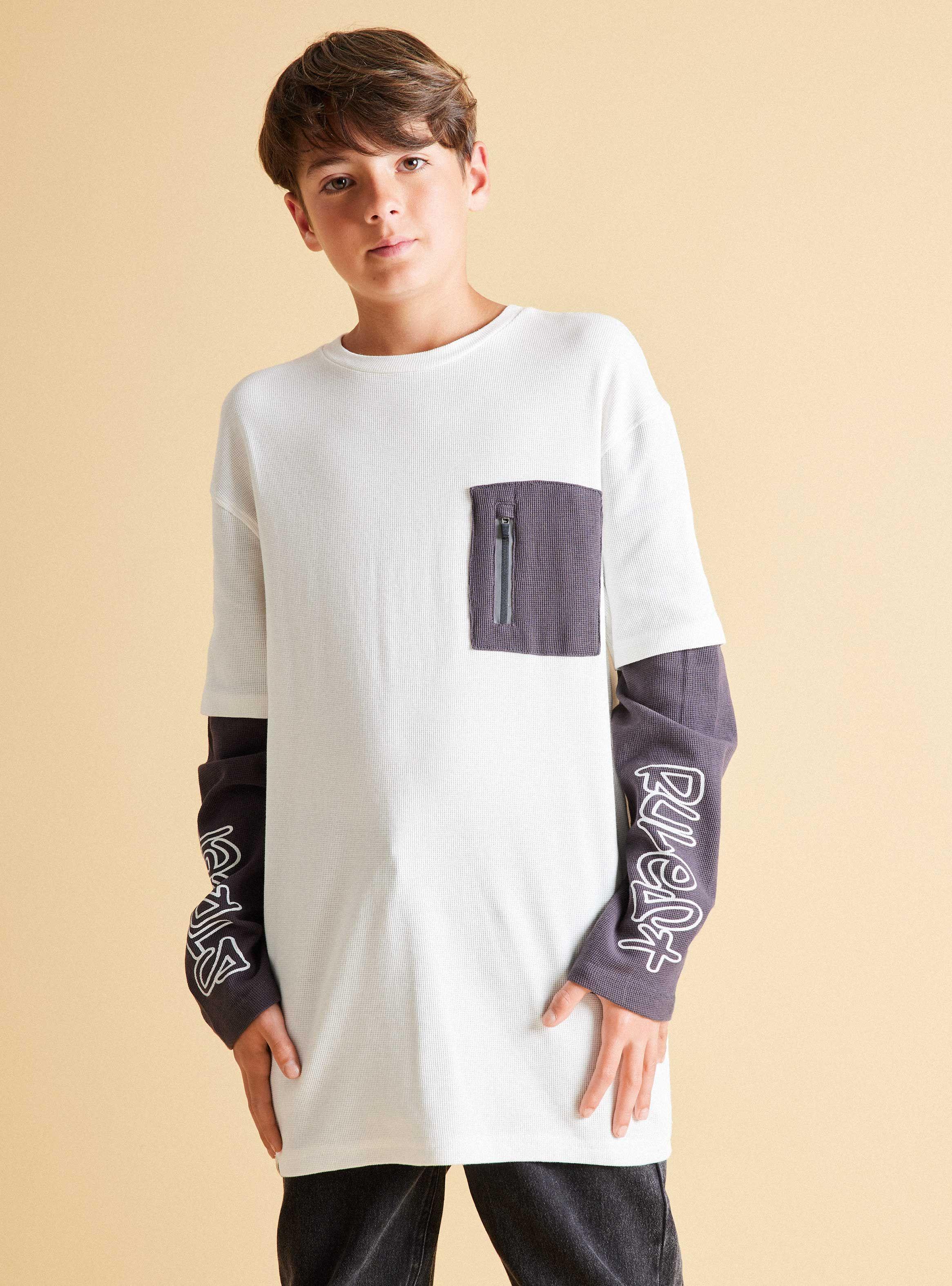 Polera Manga Larga con Efecto de Polera Sobrepuesta-3