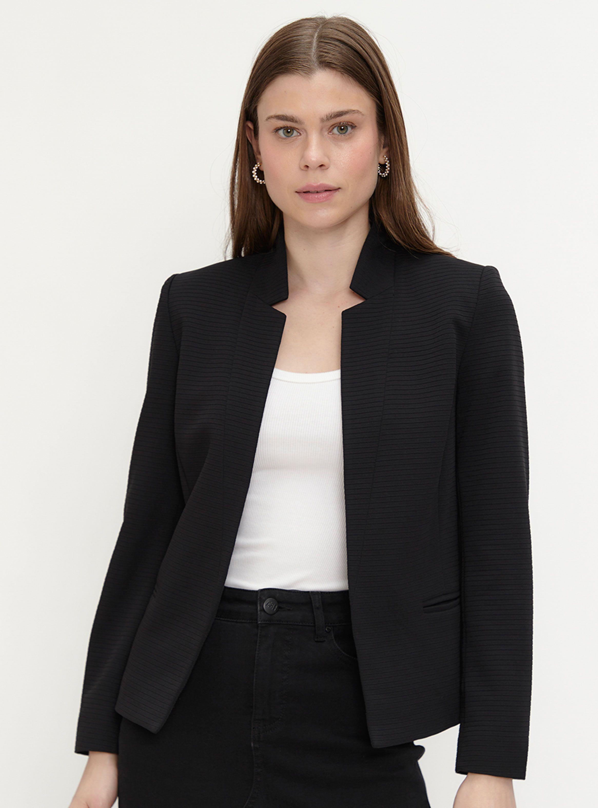 Blazer Liso con Detalle en Bordes-0