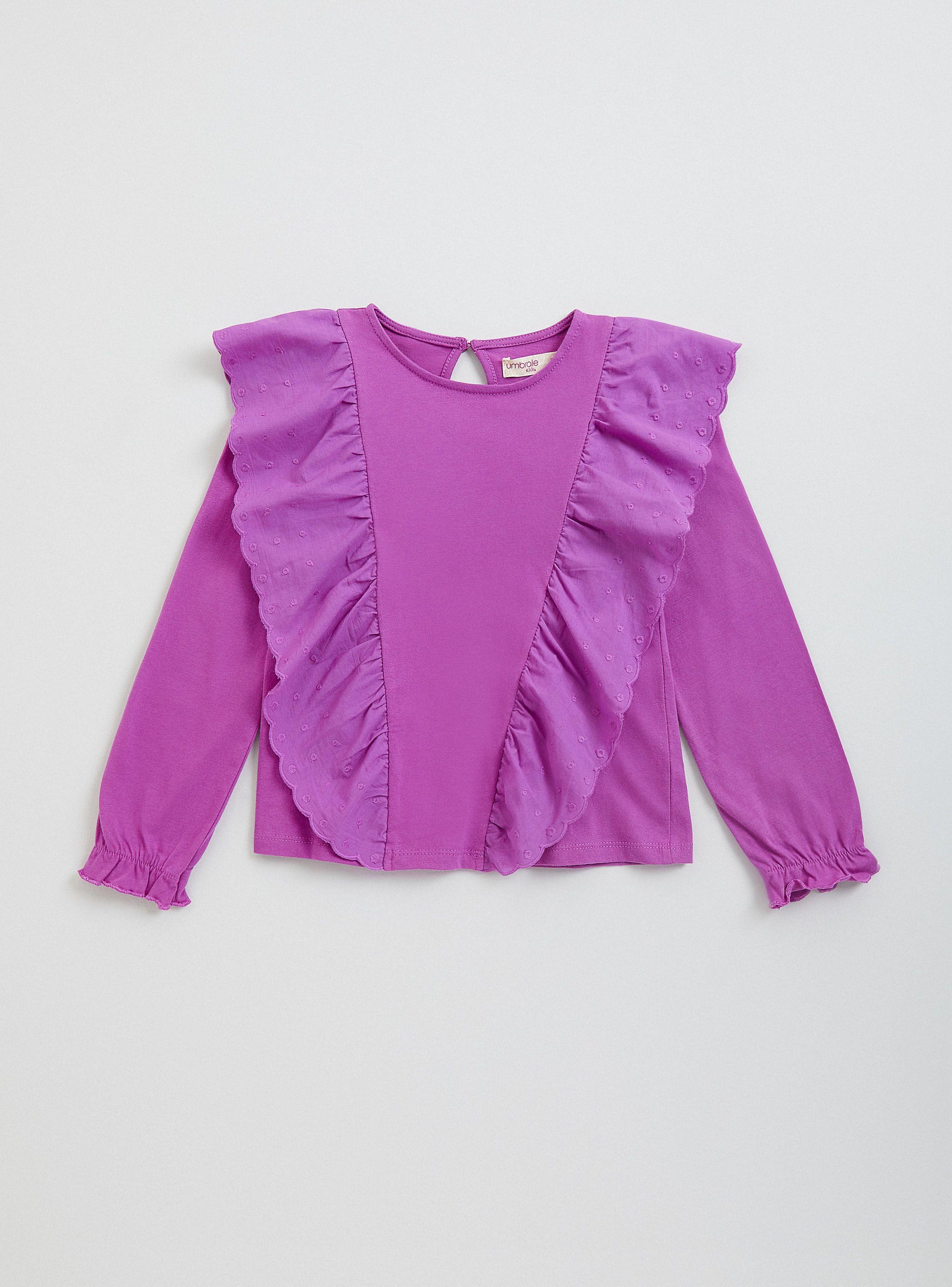 Polera con Vuelos y Detalles en Broderie-0
