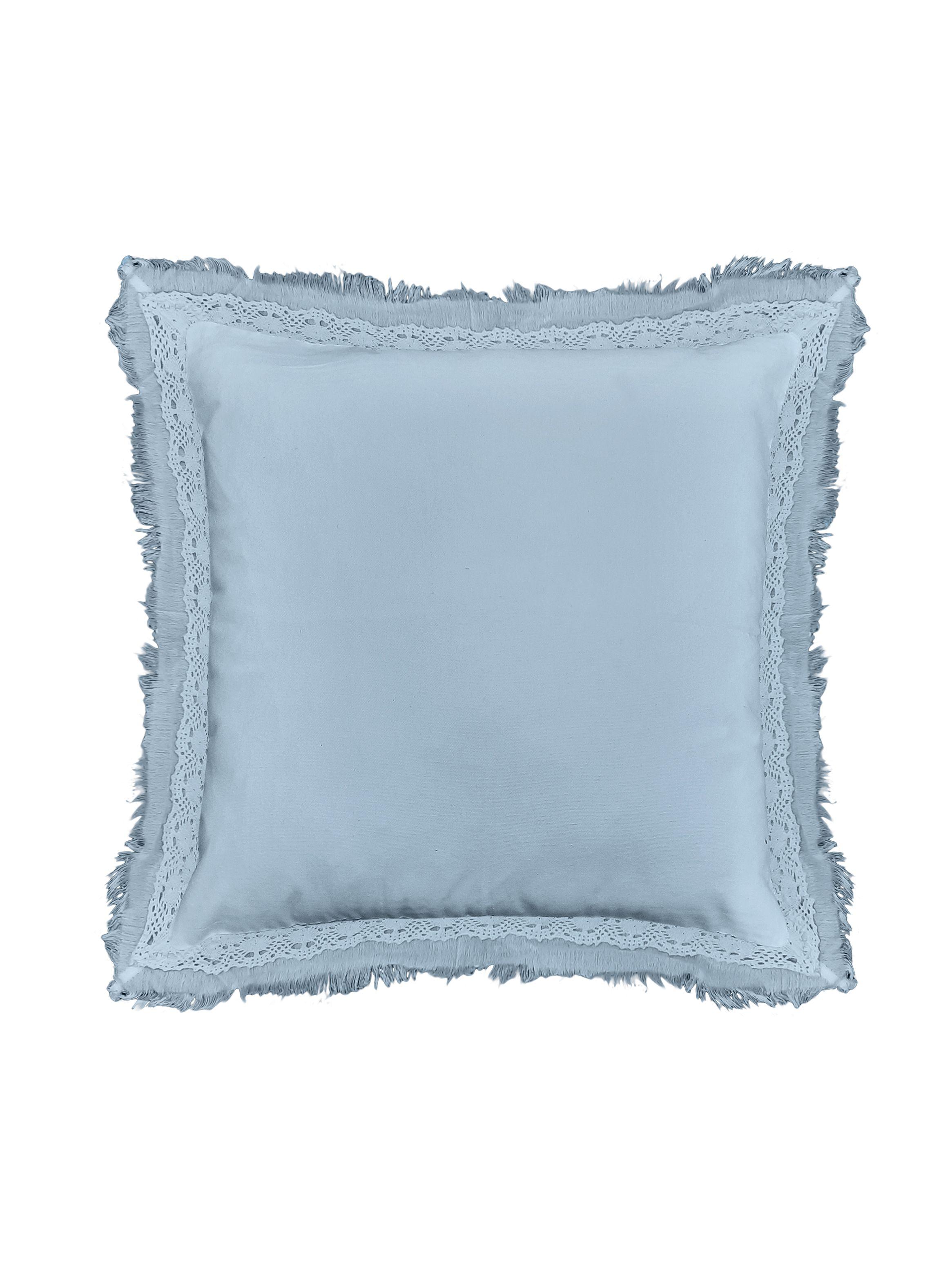 Cojín Aplicación Borde Algodón 50 x 50 cm-0