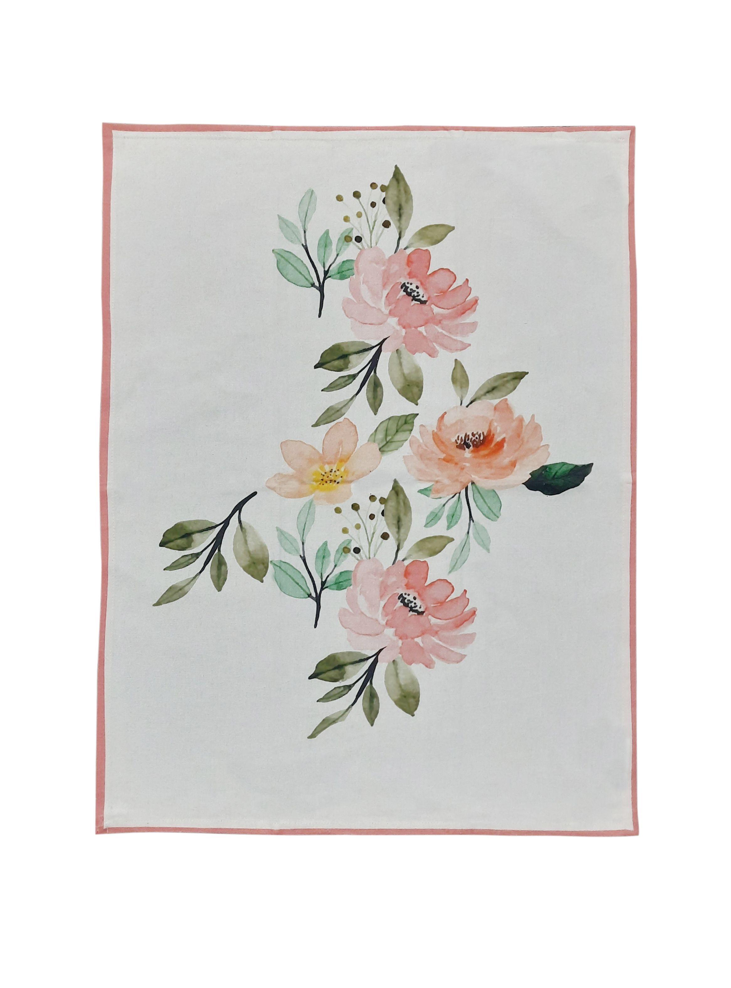 Set 2 Paños Cocina Floral 50x70 cm-1