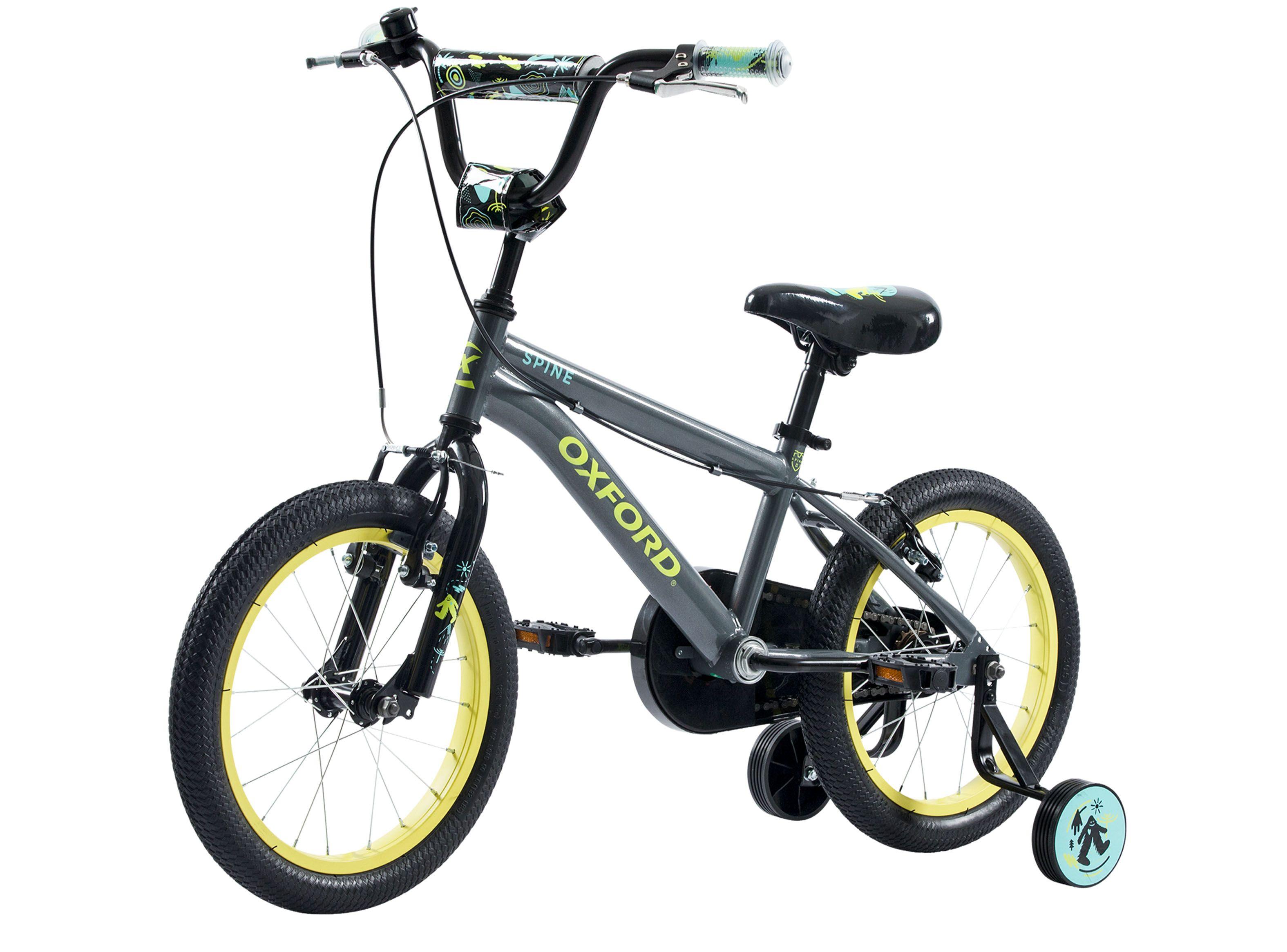 Bicicleta de Aprendizaje Negro-Turquesa Aro 16" Spine-1