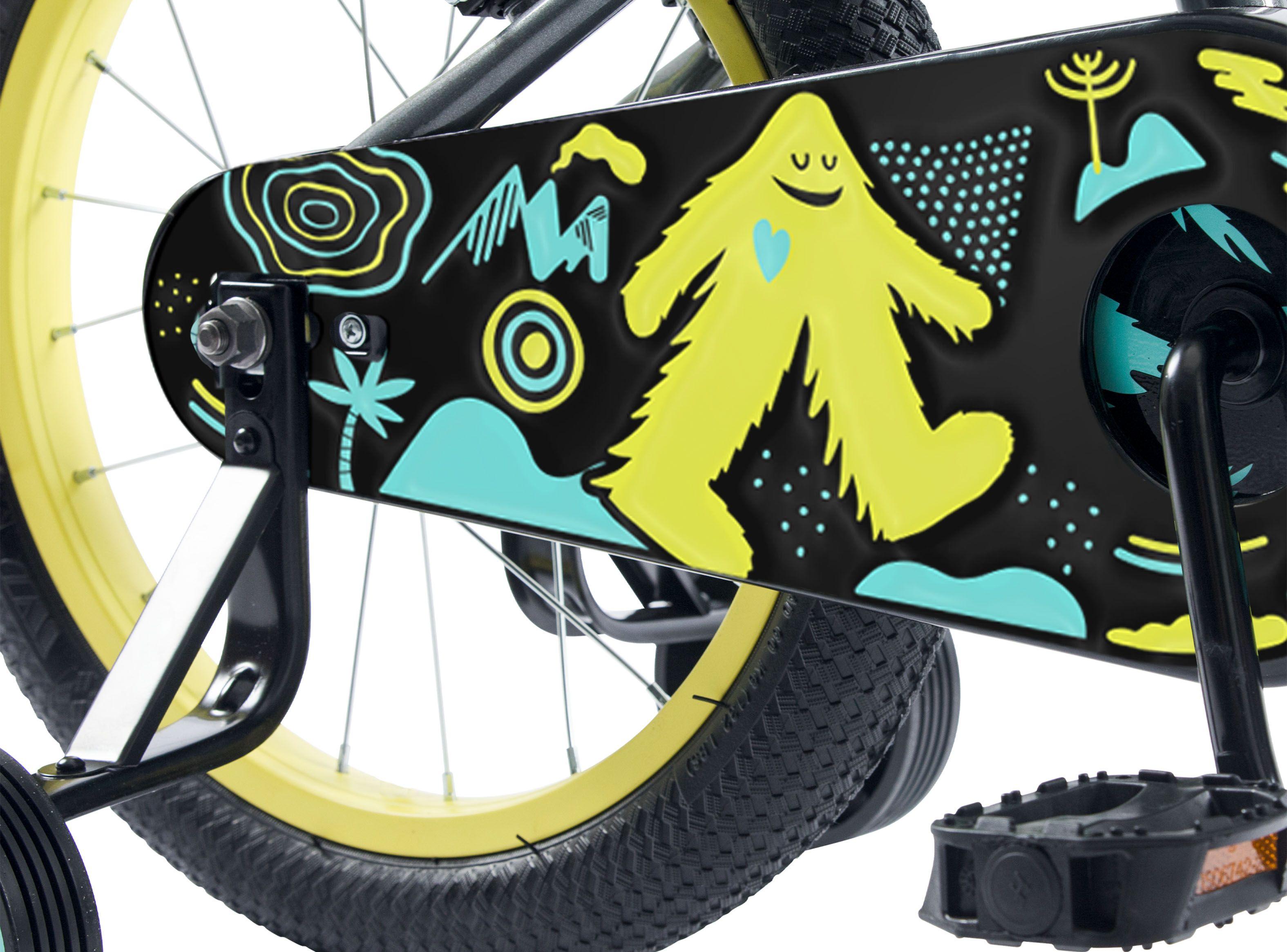 Bicicleta de Aprendizaje Negro-Turquesa Aro 16" Spine-3