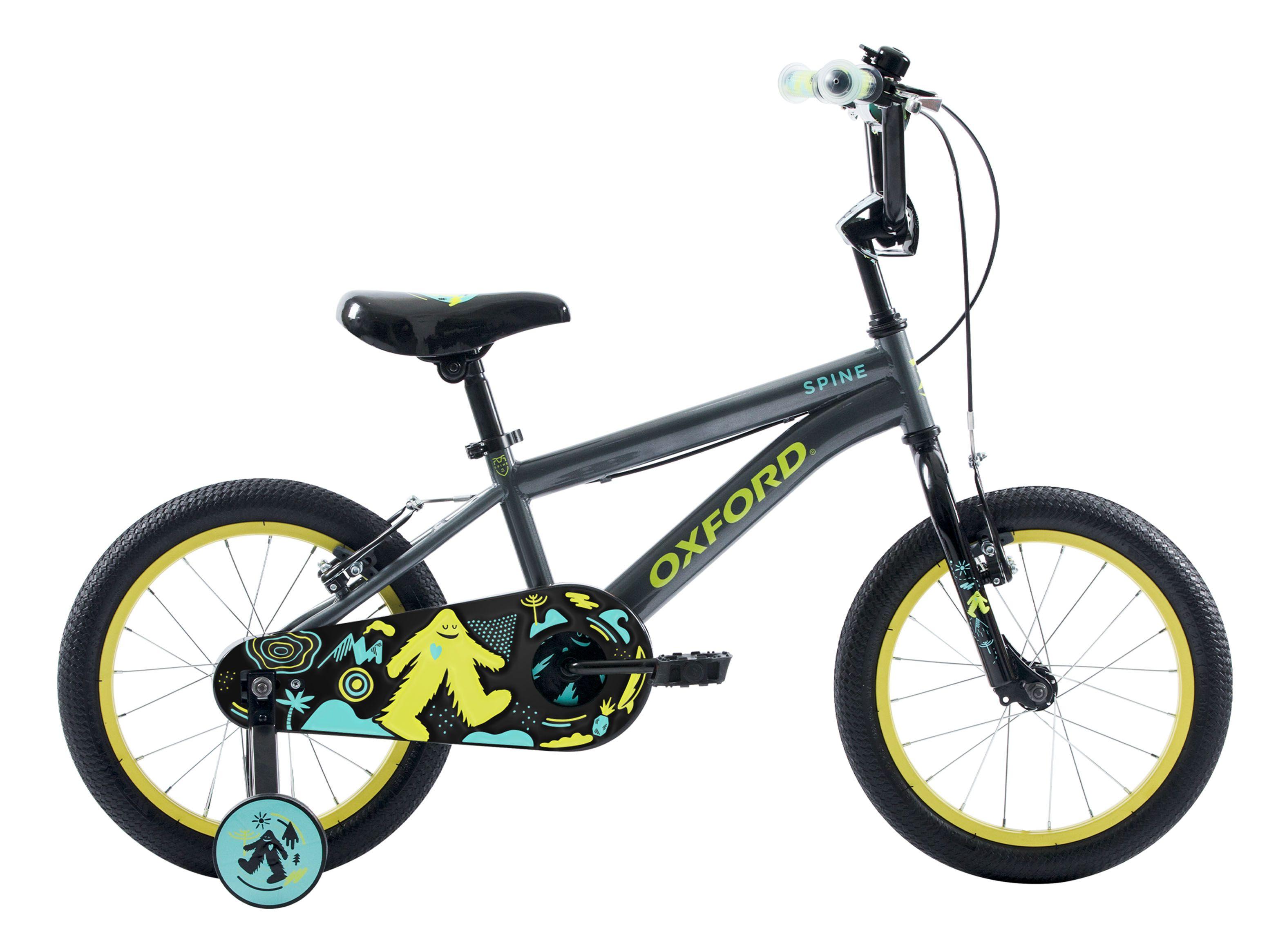 Bicicleta de Aprendizaje Negro-Turquesa Aro 16" Spine-0