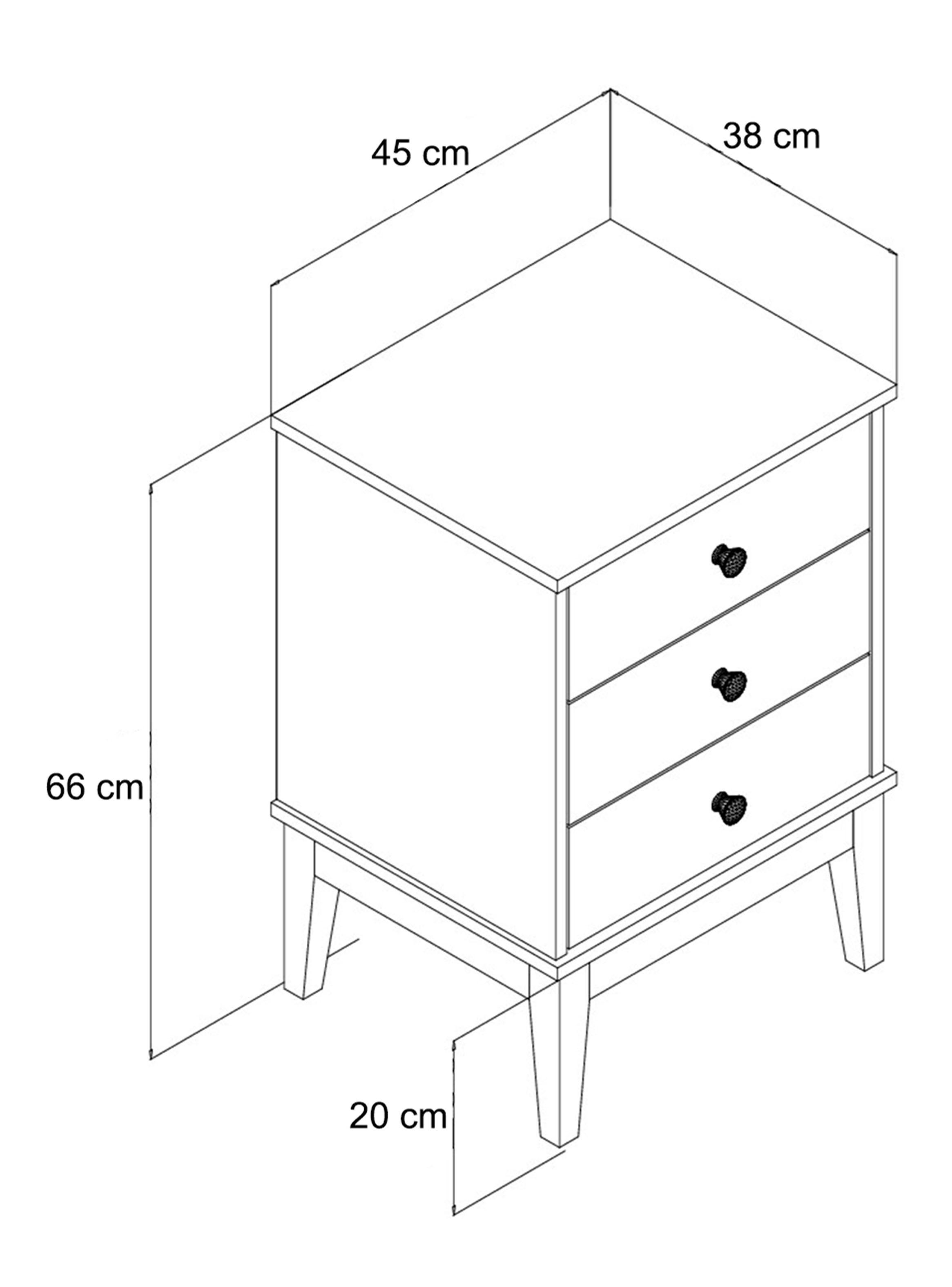Velador 3 Cajones Colonial-1