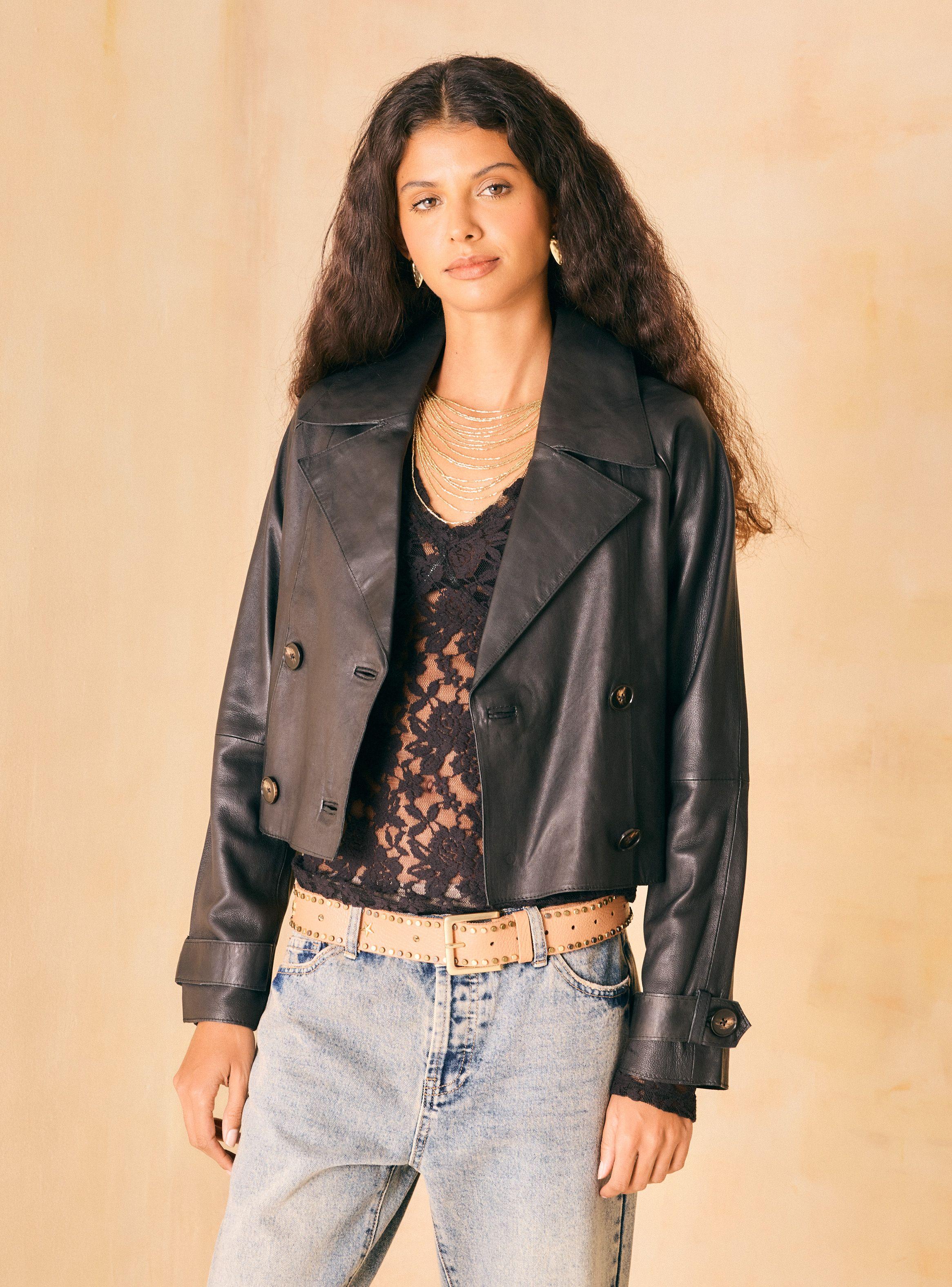 Chaqueta Trench Crop-0