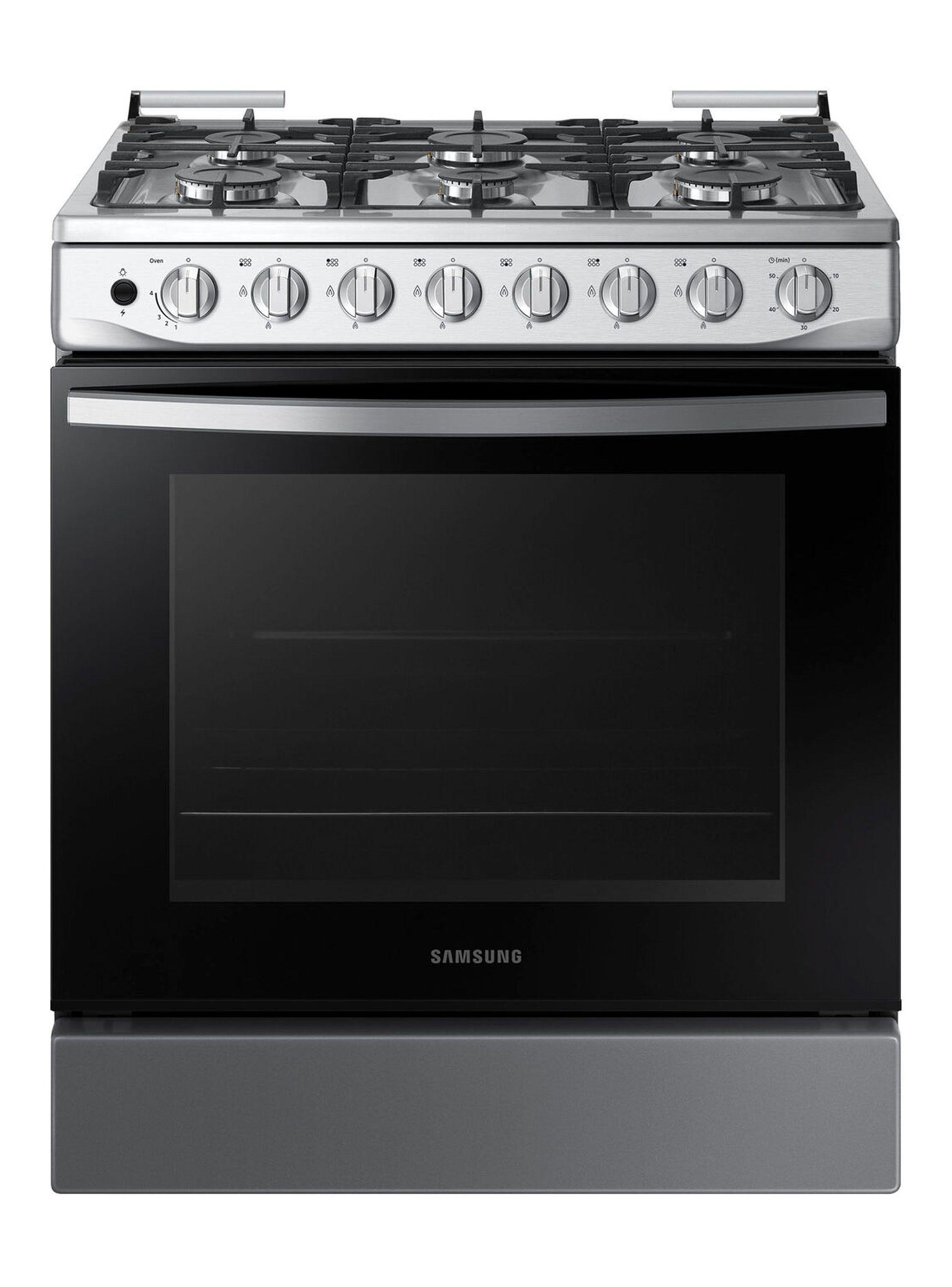 Cocina a Gas 6 Quemadores Acero Inoxidable 128 Litros Negra-0