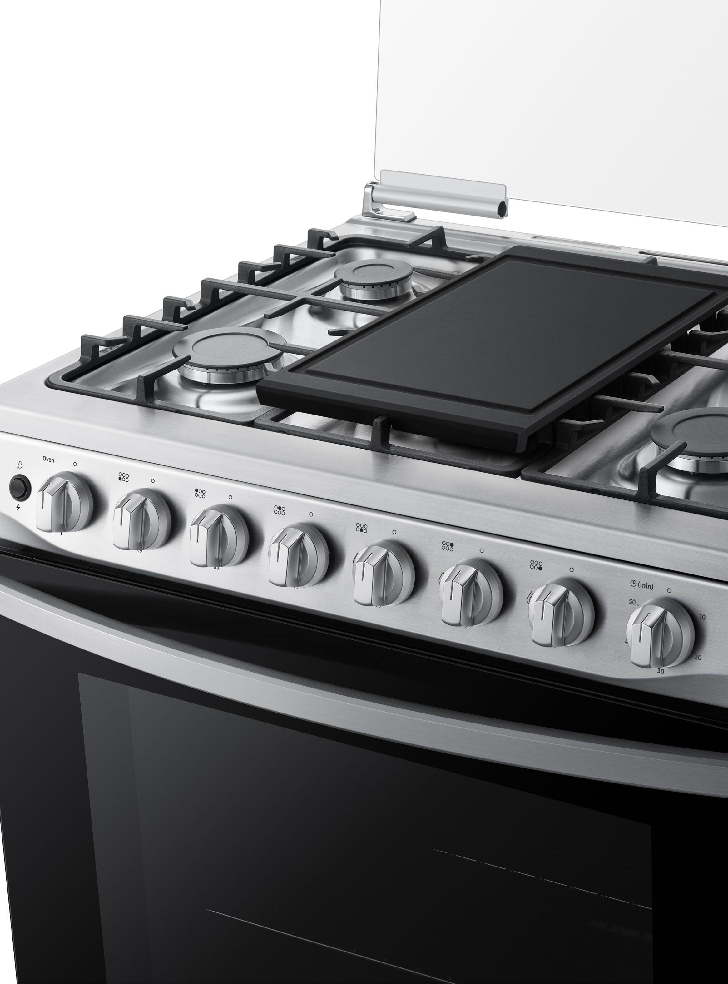 Cocina a Gas 6 Quemadores Acero Inoxidable 128 Litros Negra-4