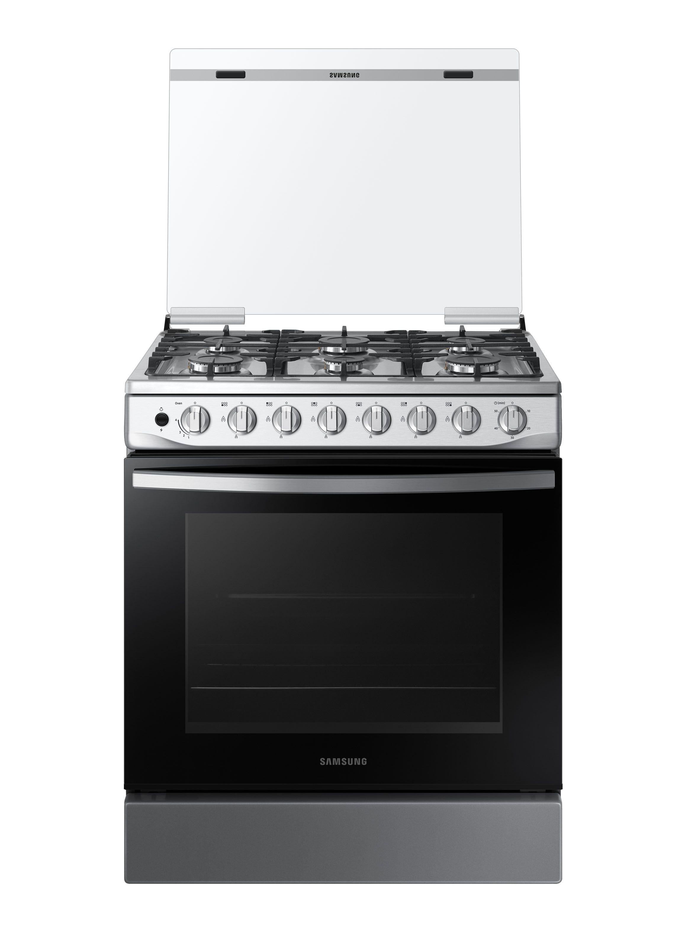 Cocina a Gas 6 Quemadores Acero Inoxidable 128 Litros Negra-2