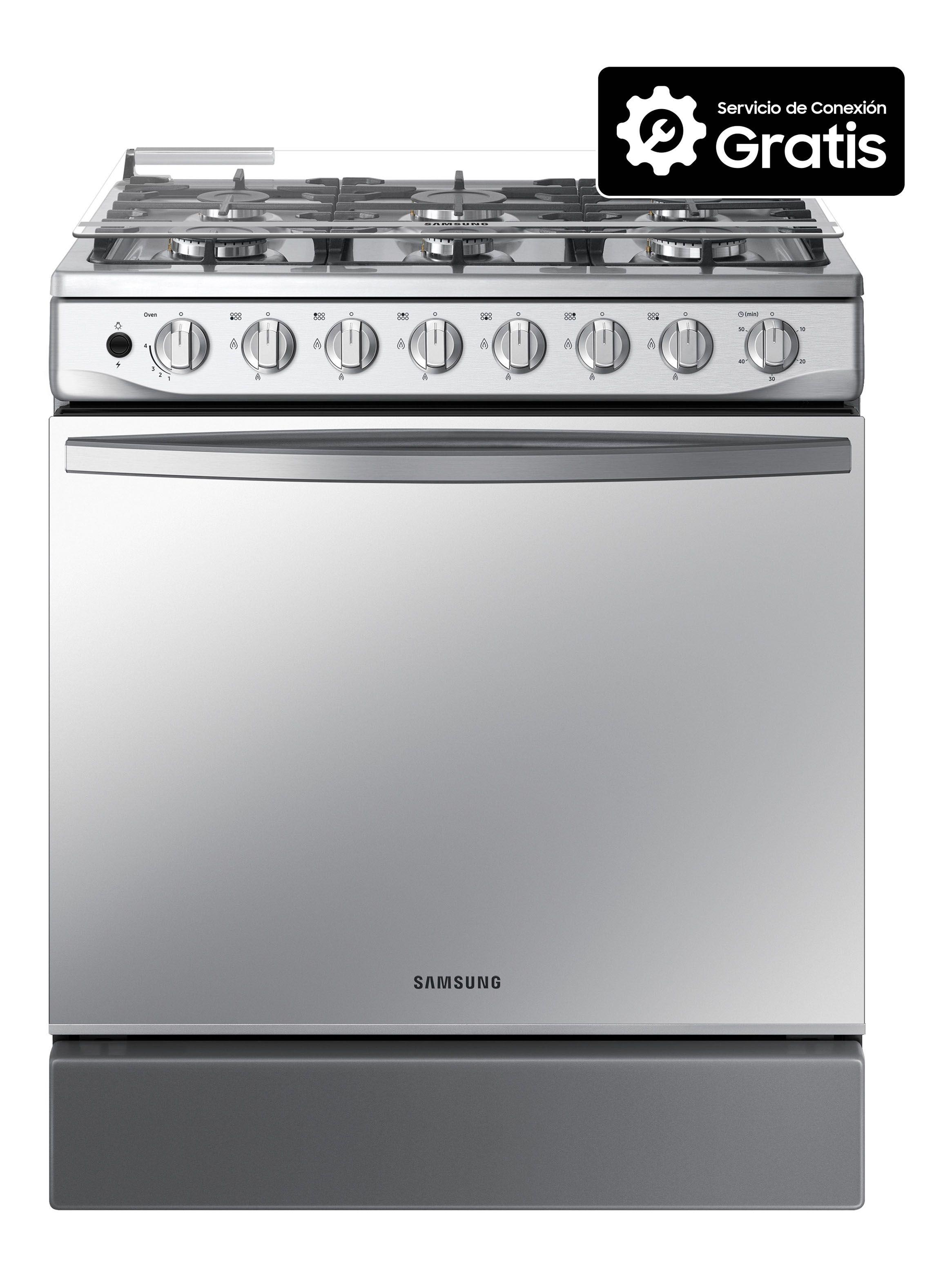 Cocina a Gas 6 Quemadores Acero inoxidable 128 Litros Espejada-1