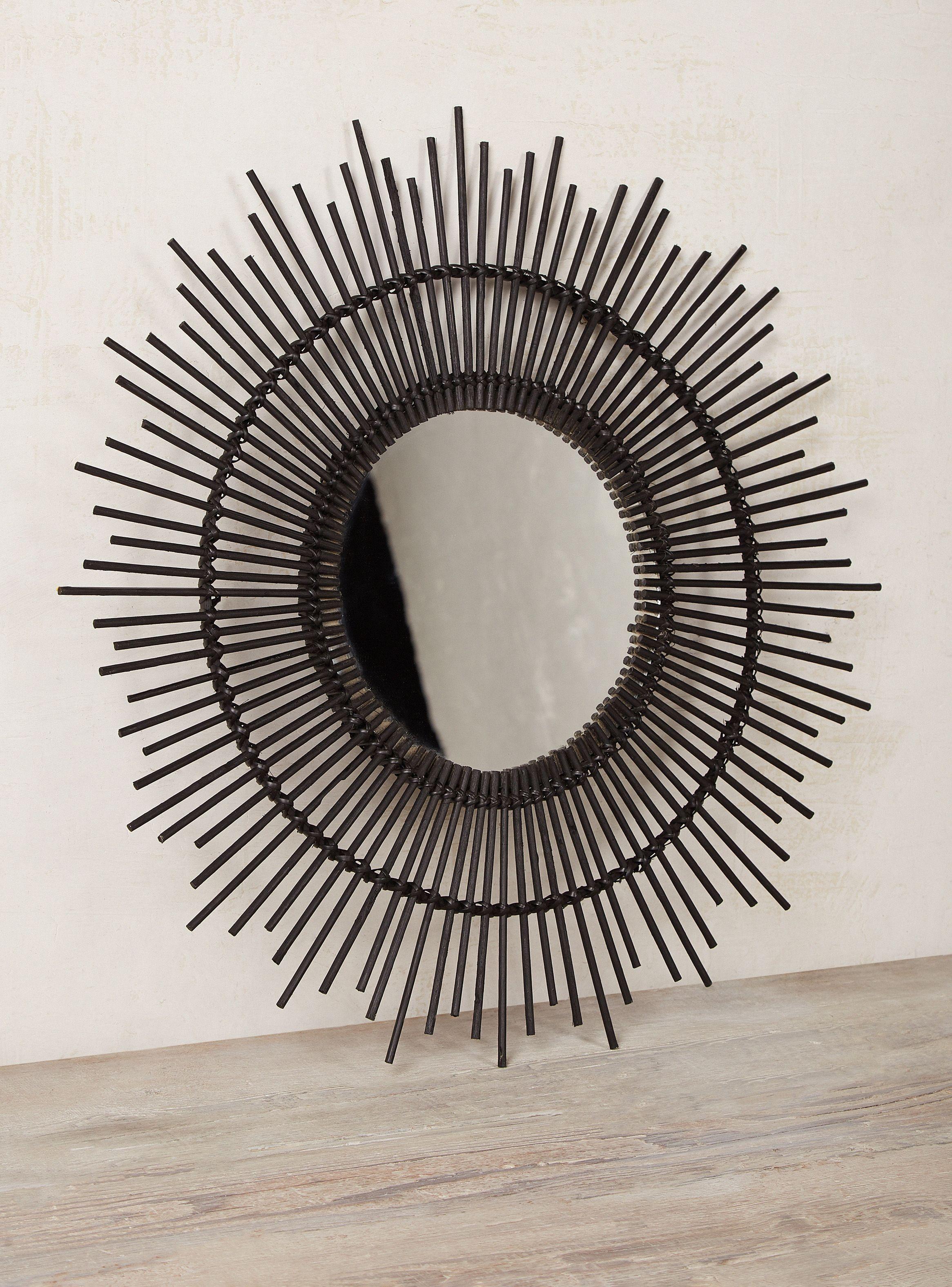 Espejo Redondo Sol Negro 60 cm-1