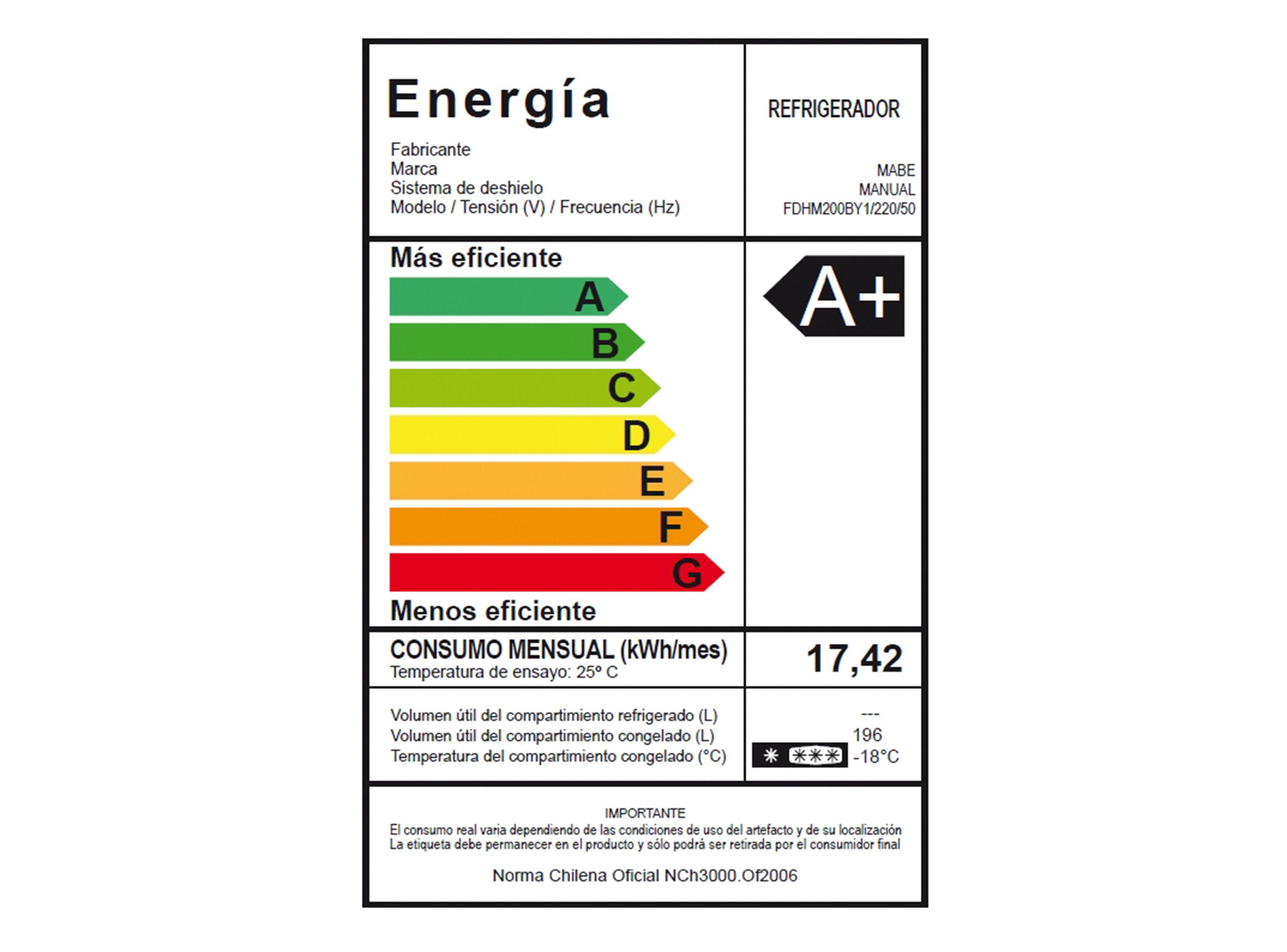 Freezer Mabe Horizontal Frío Directo 196 Litros FDHM200BY1-6