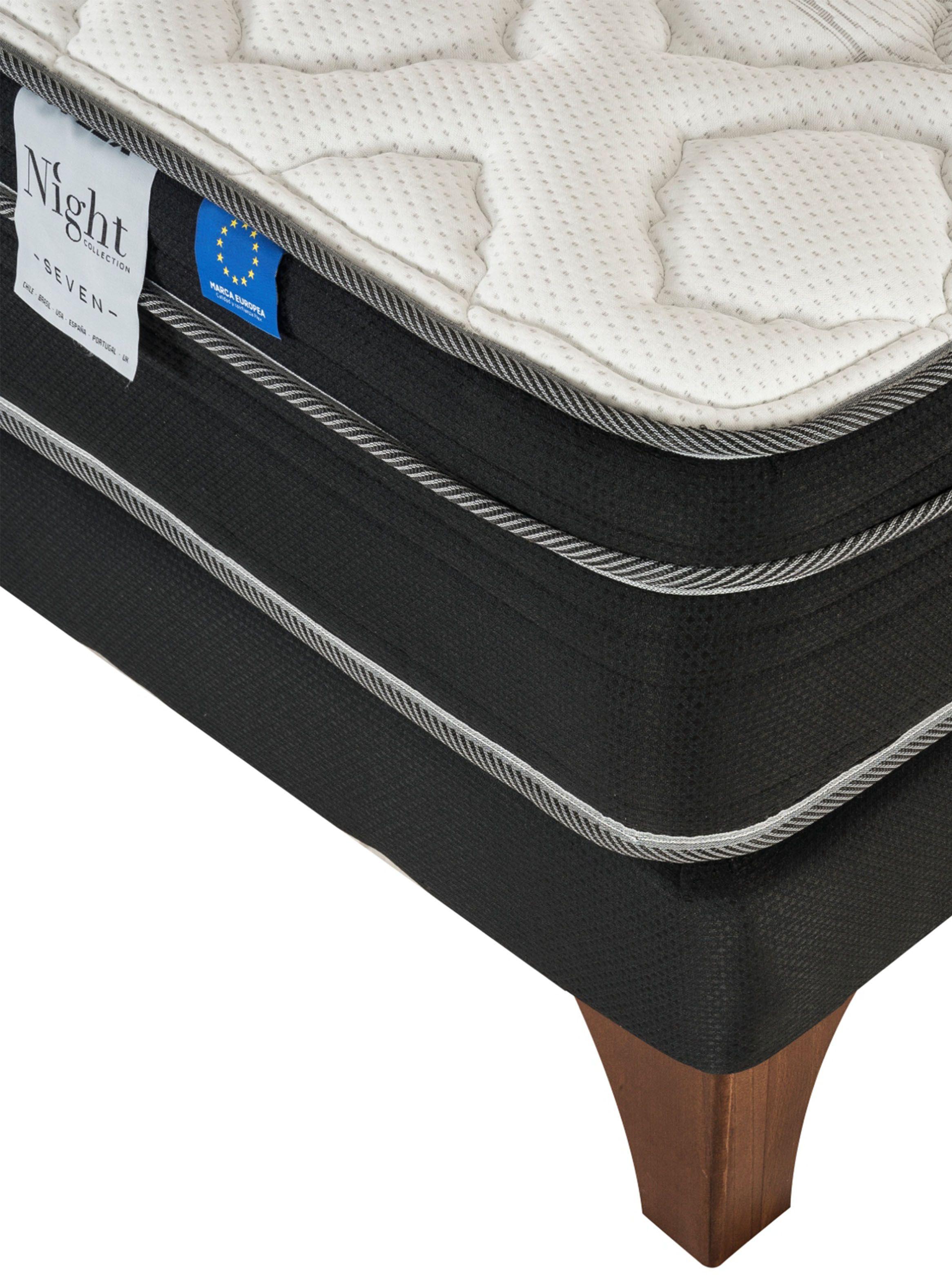 Cama Europea Seven 2 Plazas Base Dividida + Respaldo Toscana-3