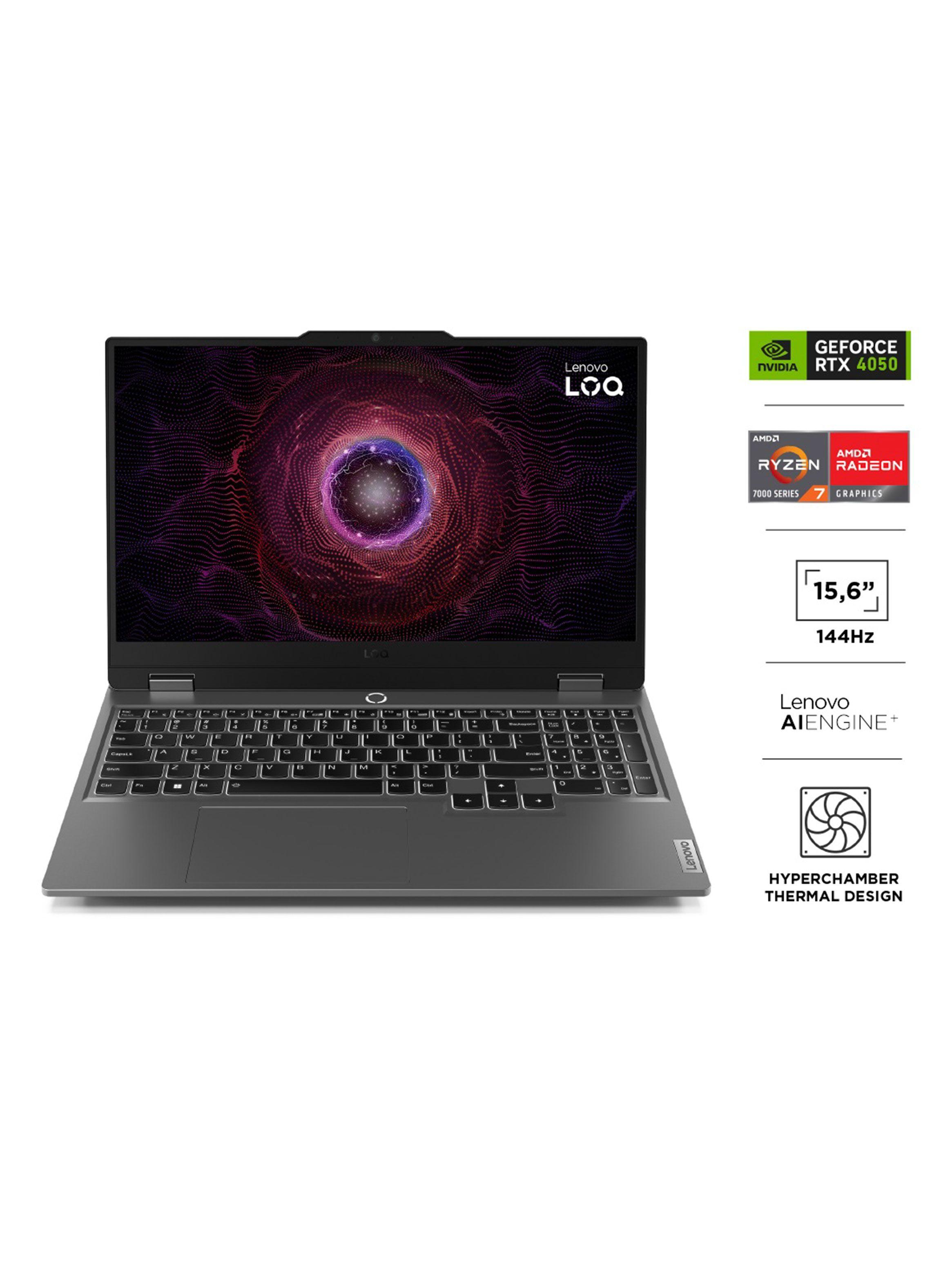 Notebook Gamer LOQ AMD Ryzen 7 Serie 7000 NVIDIA GeForce RTX 4050 6GB GDDR6 24GB RAM 512GB SSD 15.6" FHD 144Hz-2