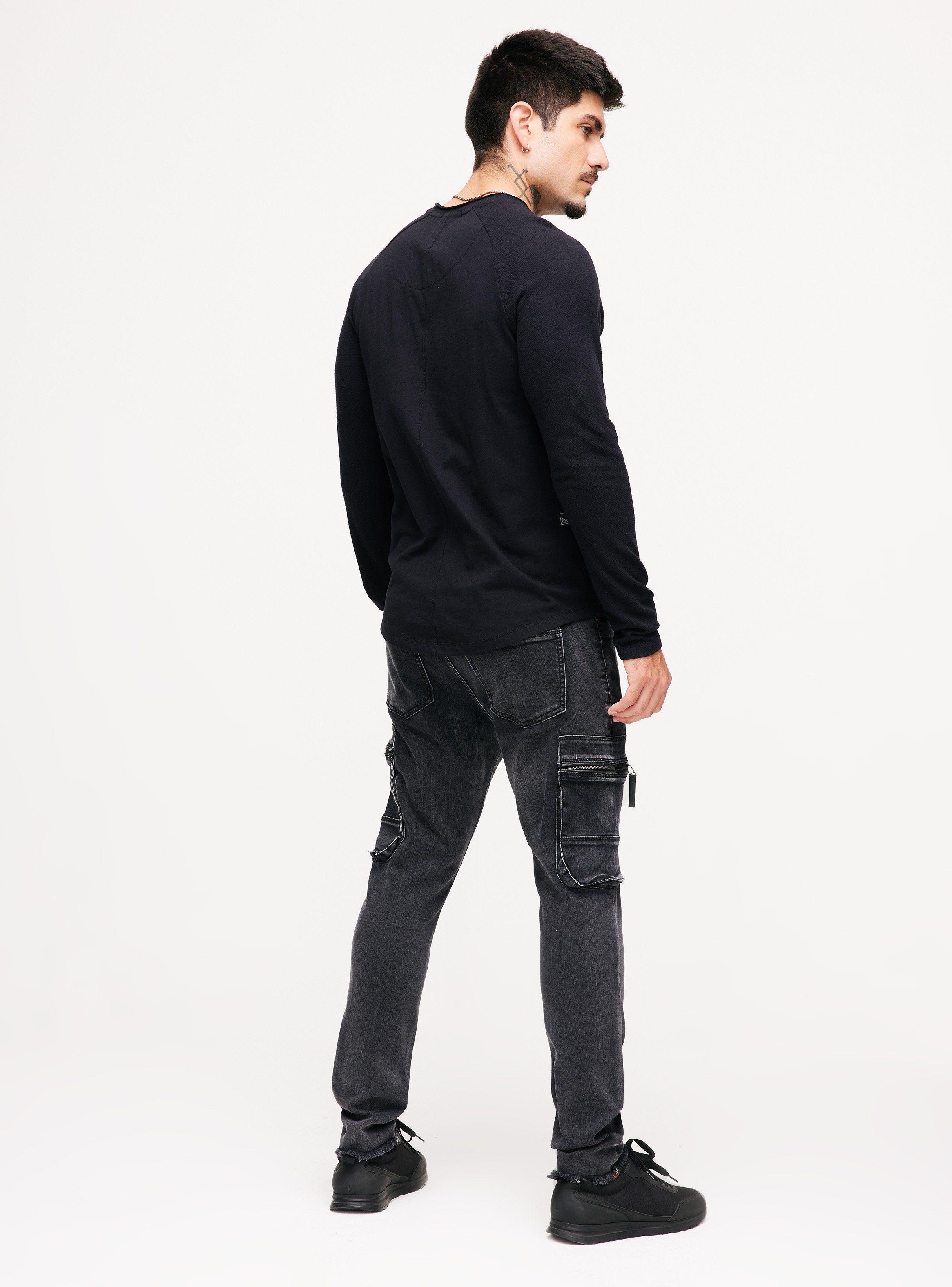 Polera Manga Raglan con Cambio de Tela-5