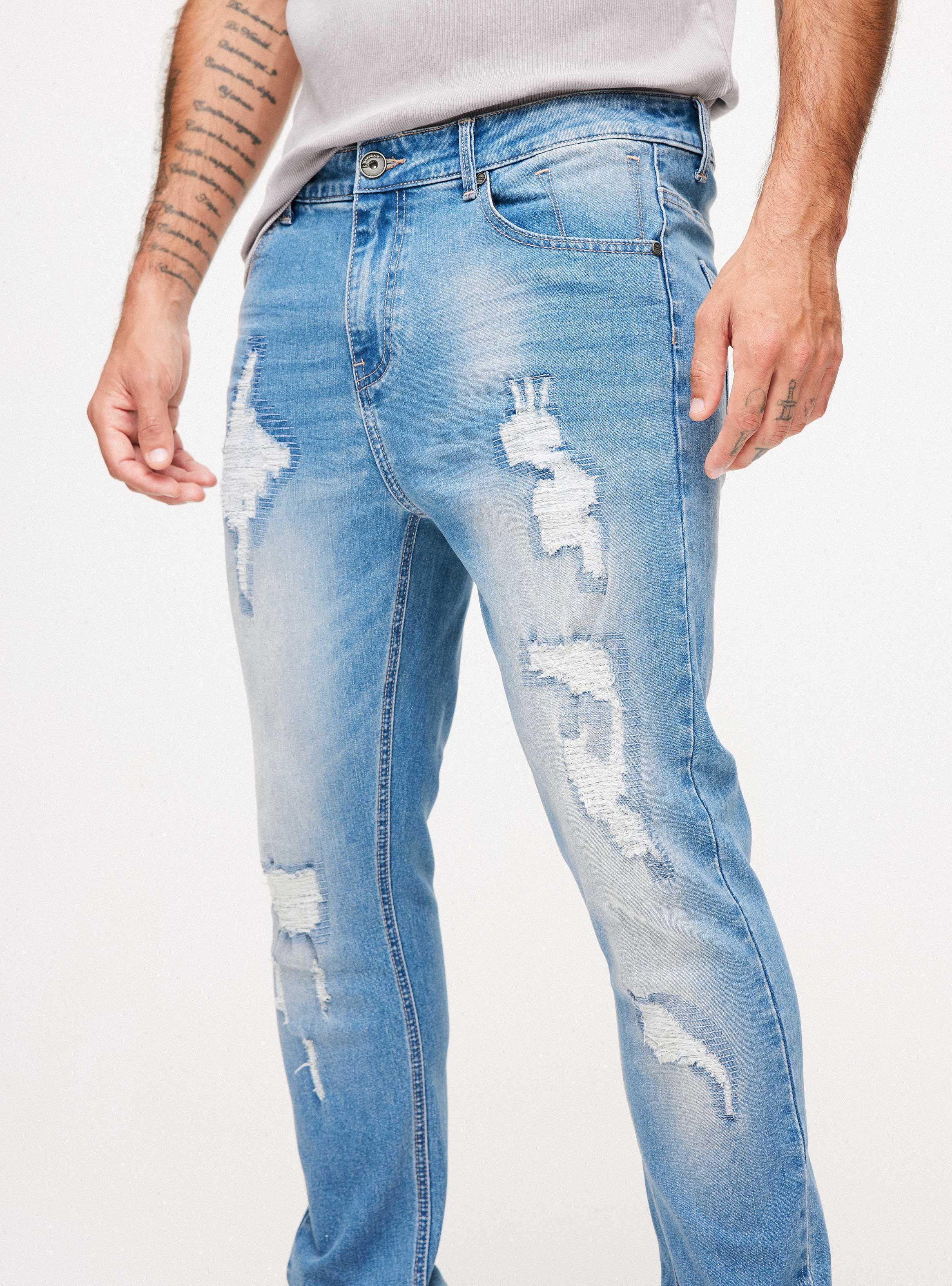 Jeans Sobreteñido Roturas y Remallado-2