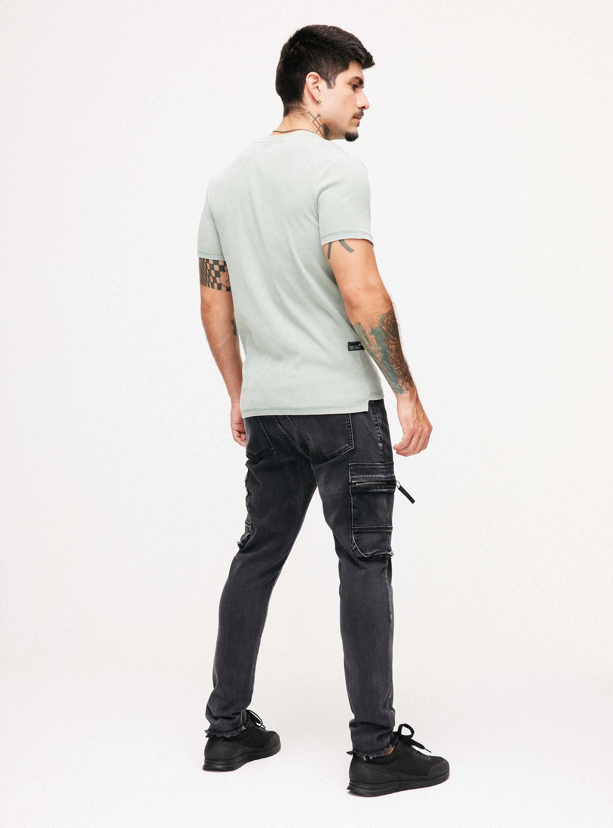 Jeans Bolsillos Cargo Lavado Especial-5