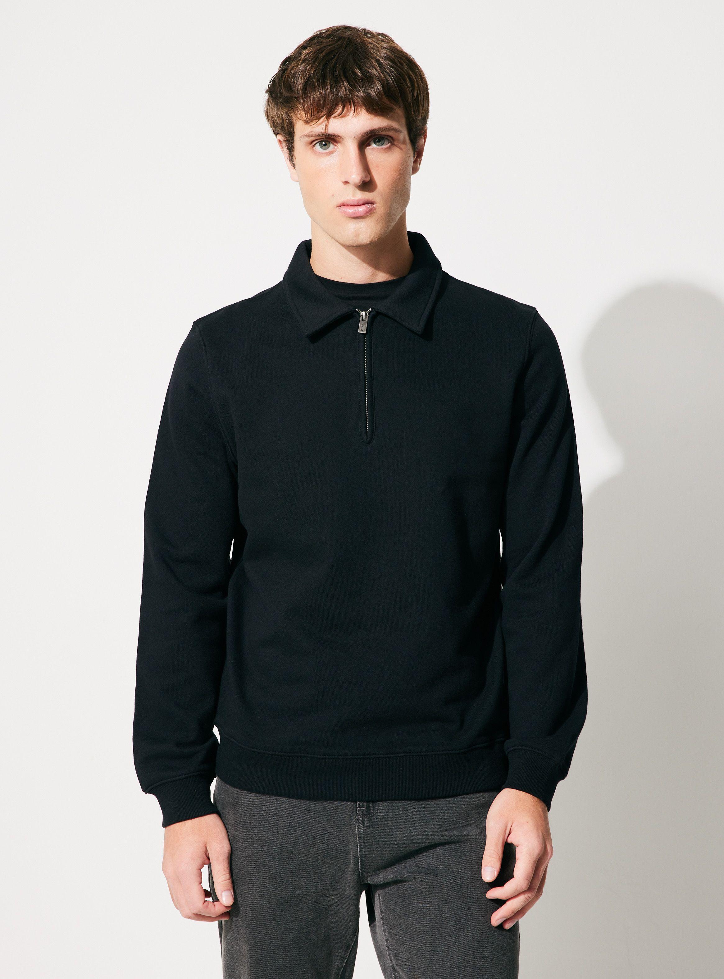 Poleron Half Zipper Cuello camisero-0