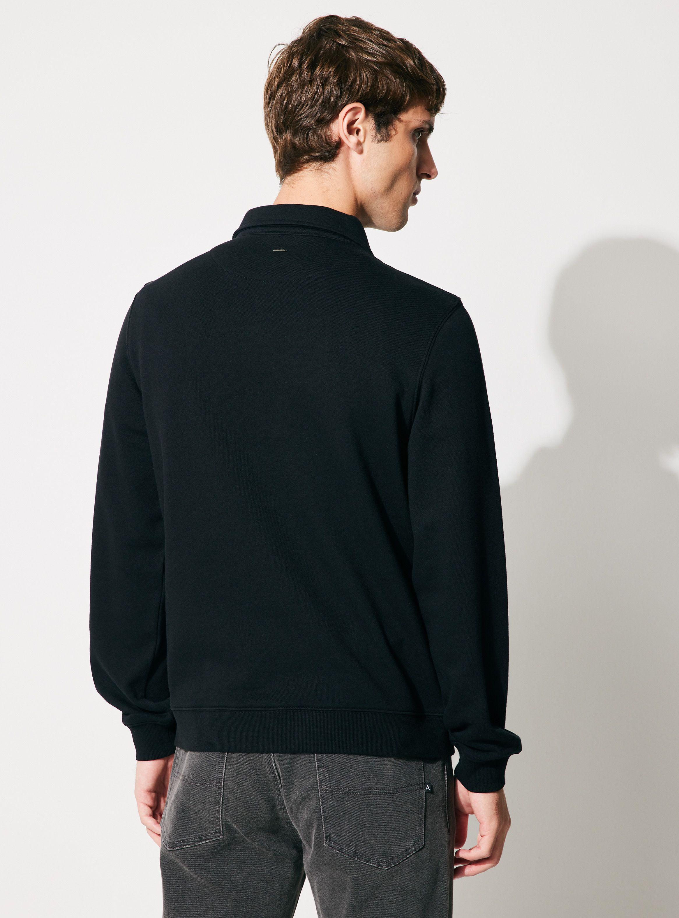 Poleron Half Zipper Cuello camisero-1