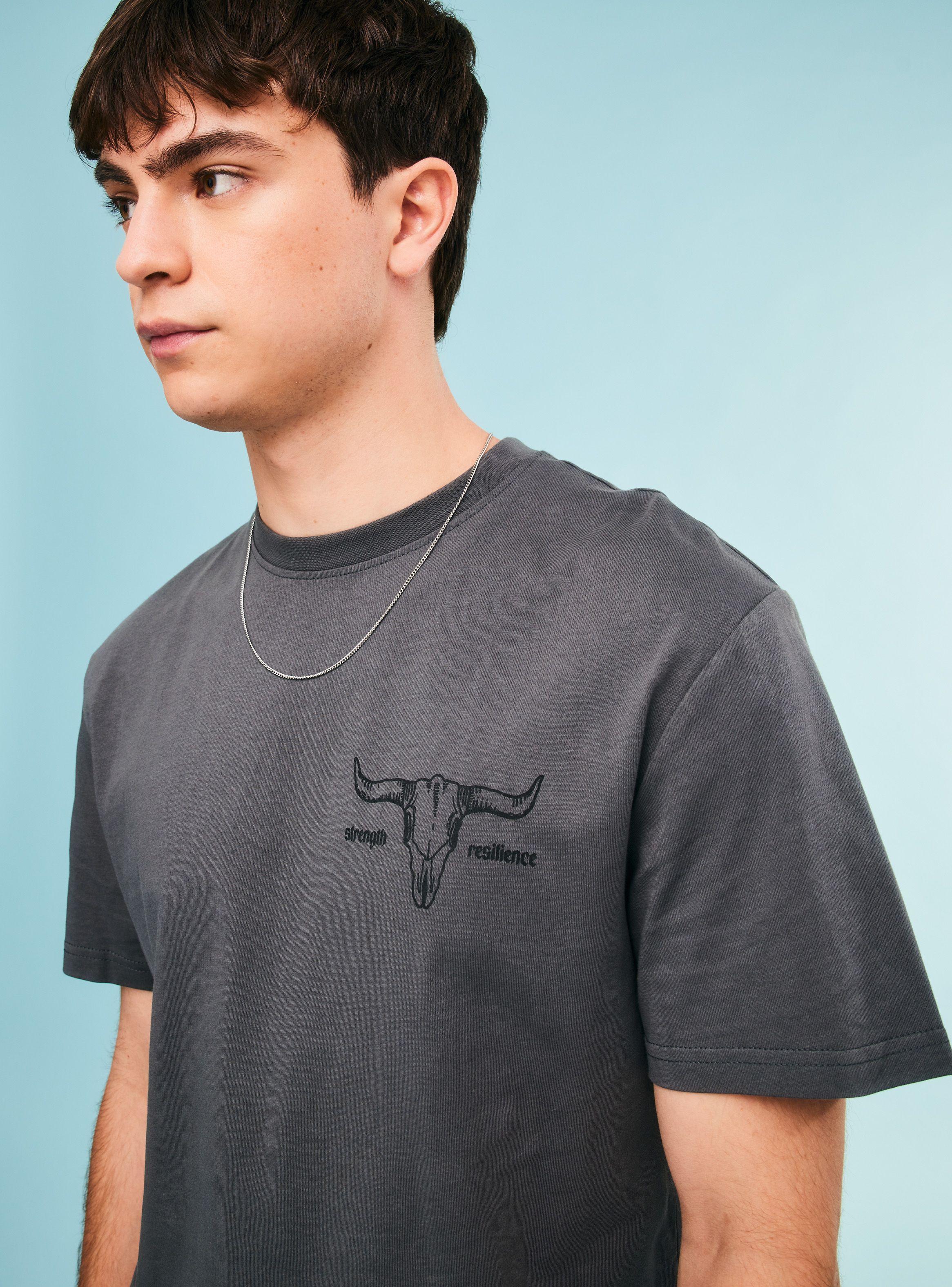 Polera Estampada En Espalda Manga Corta-2