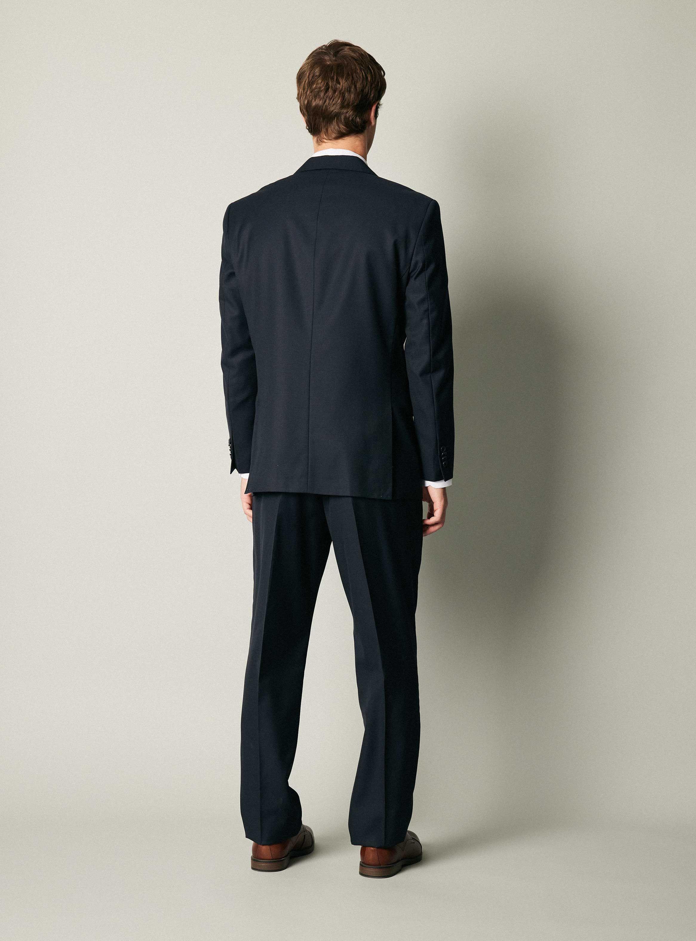 Traje Recto Lana Liso Super 100-5