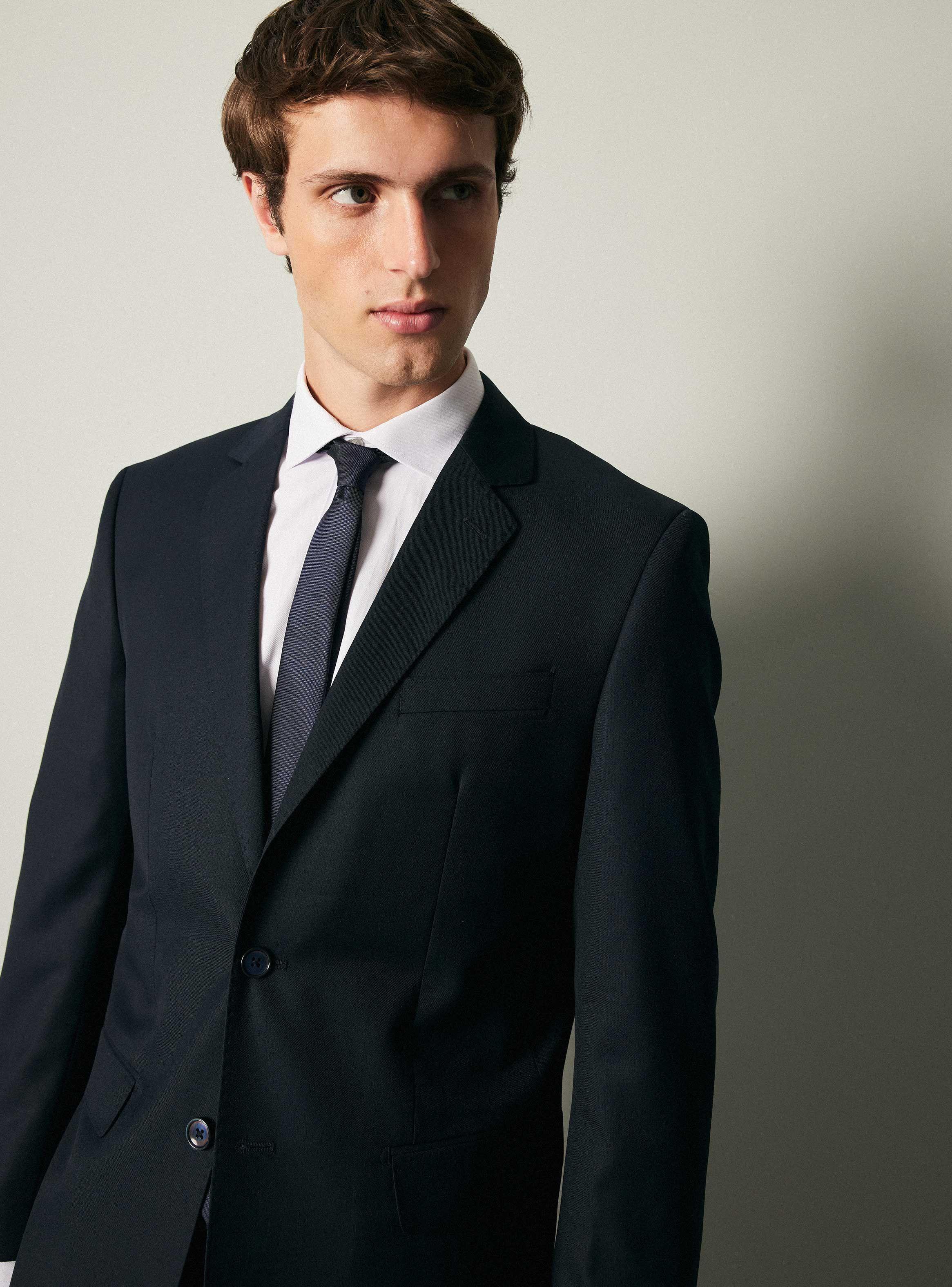 Traje Recto Lana Liso Super 100-2