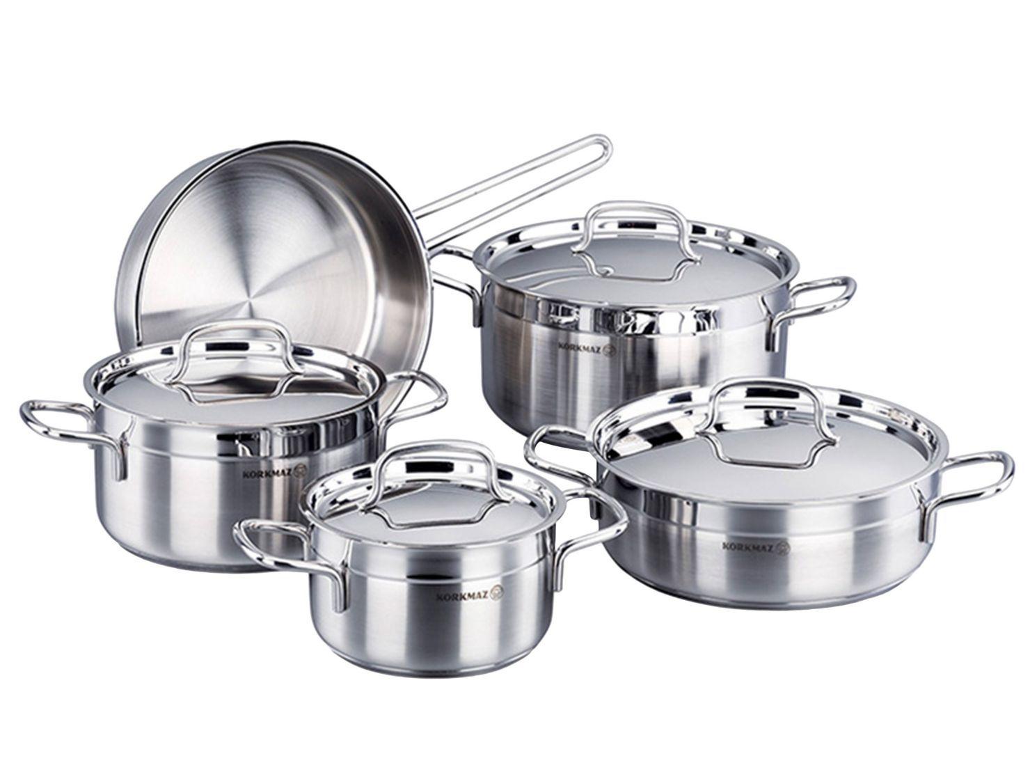Batería de Cocina Alfa 9 Piezas Acero Inoxidable-0