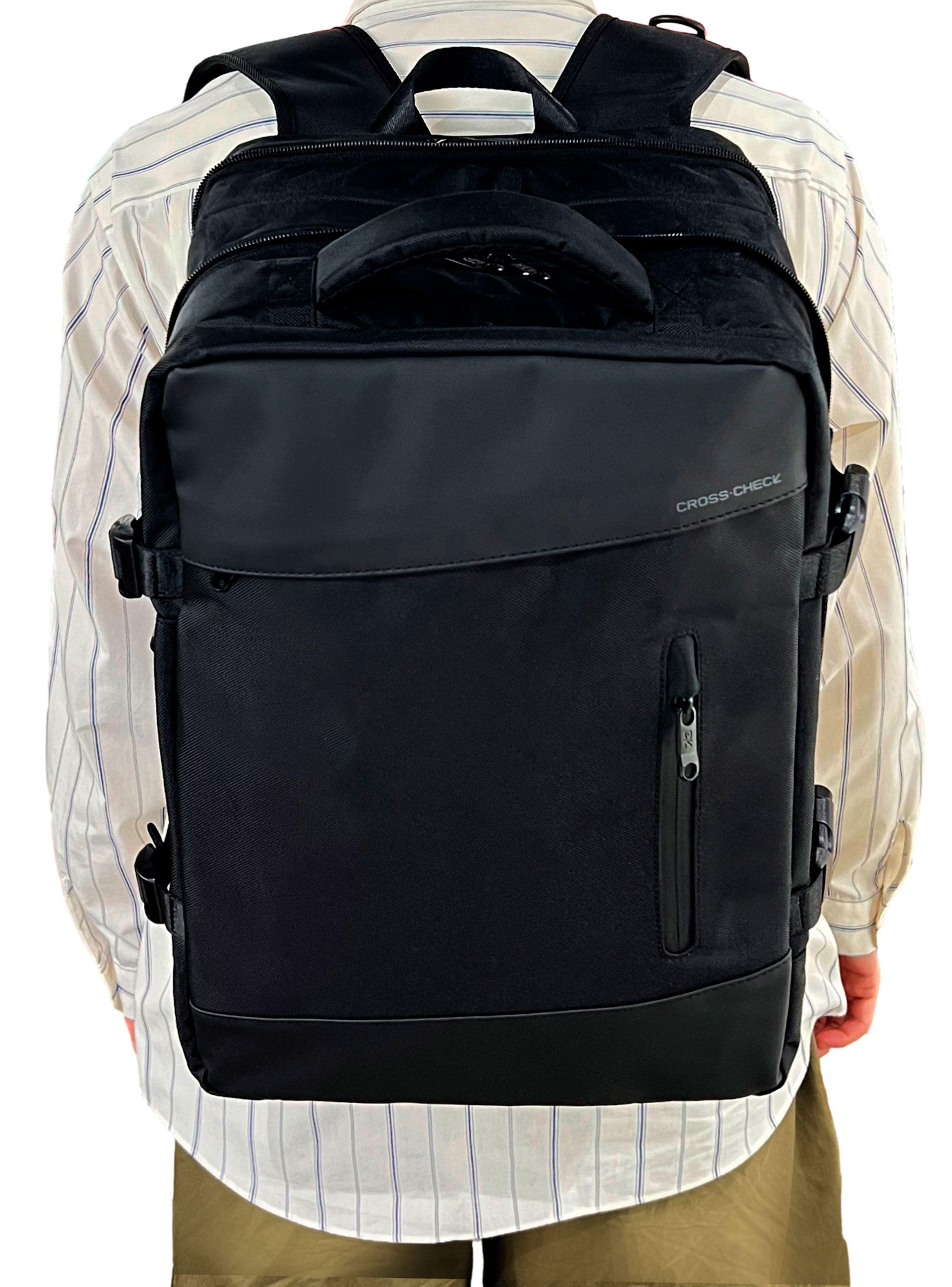 Mochila de Viaje Expandible 55 Litros Negro.-8