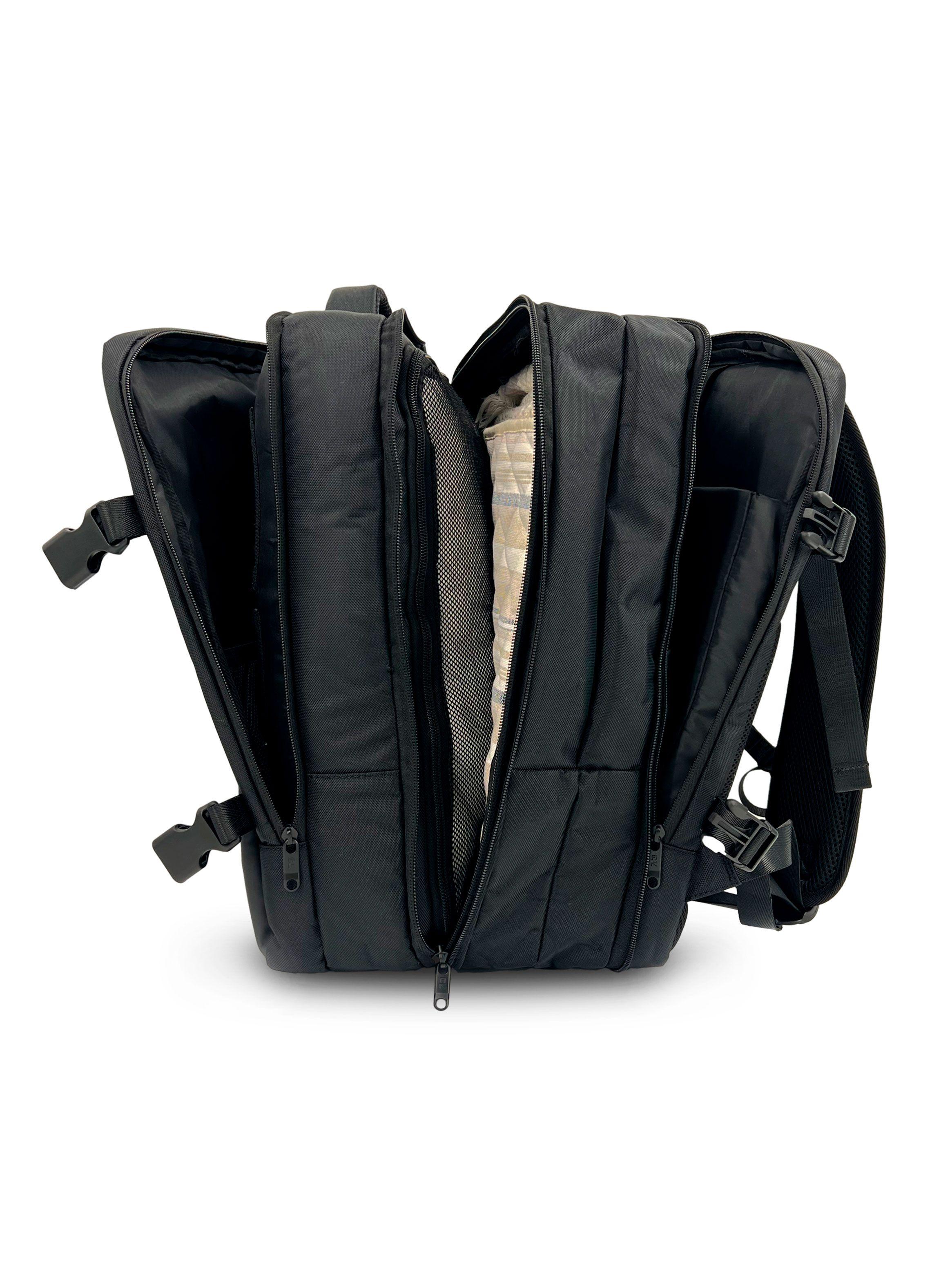 Mochila de Viaje Expandible 55 Litros Negro.-3