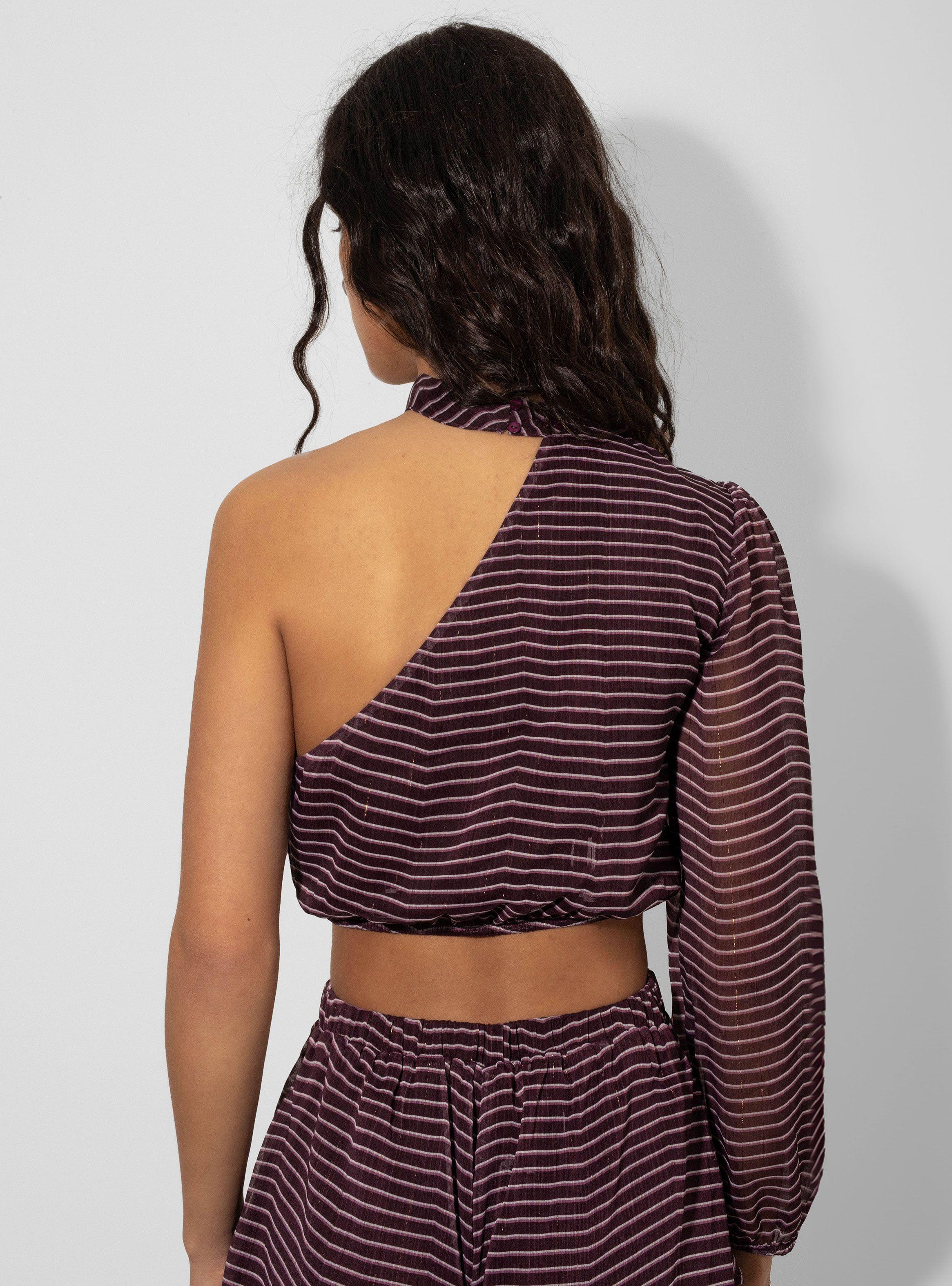 Blusa Lurex Burgundy-1