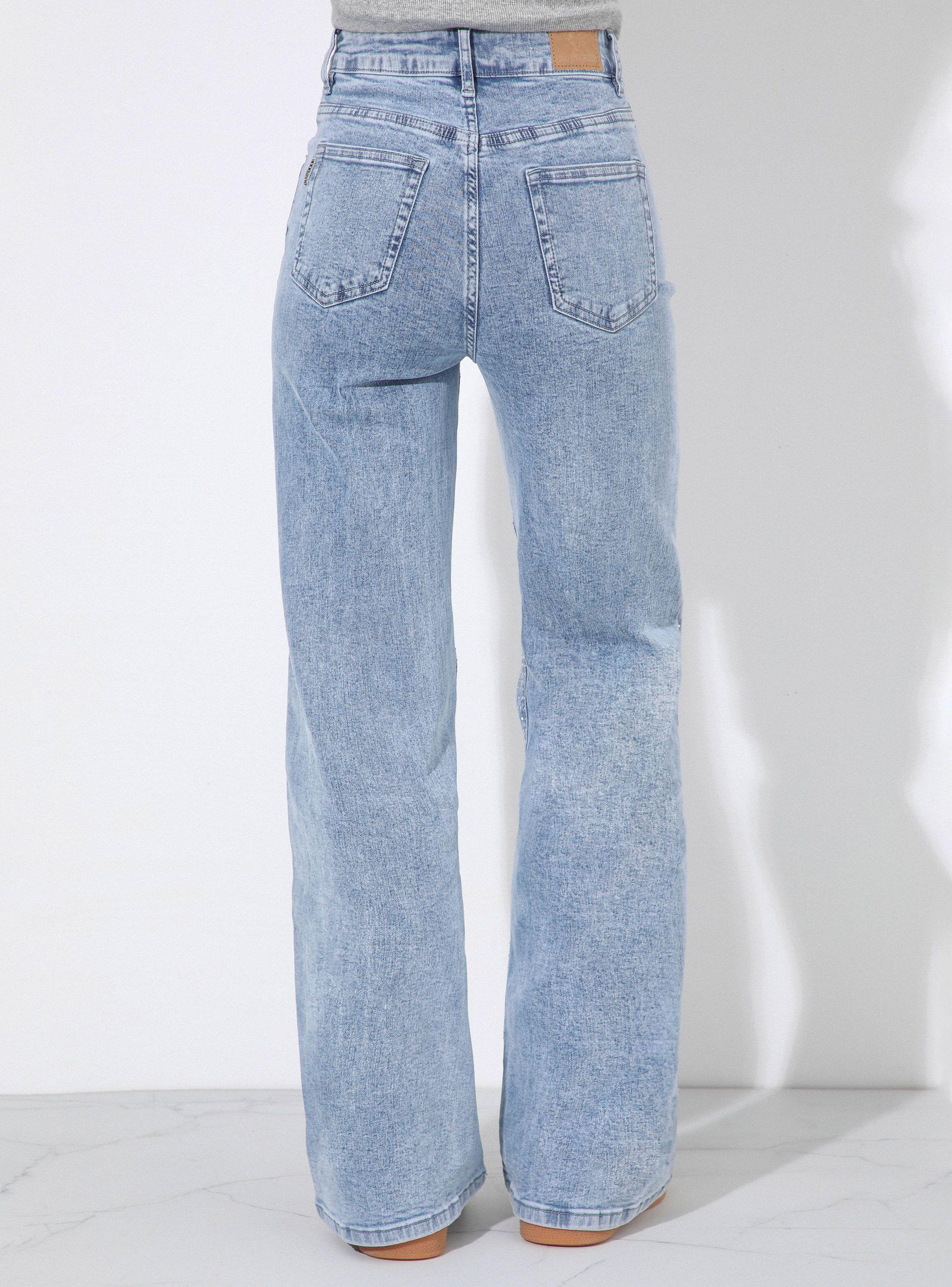 Pantalón Wide Leg Strass Light-1