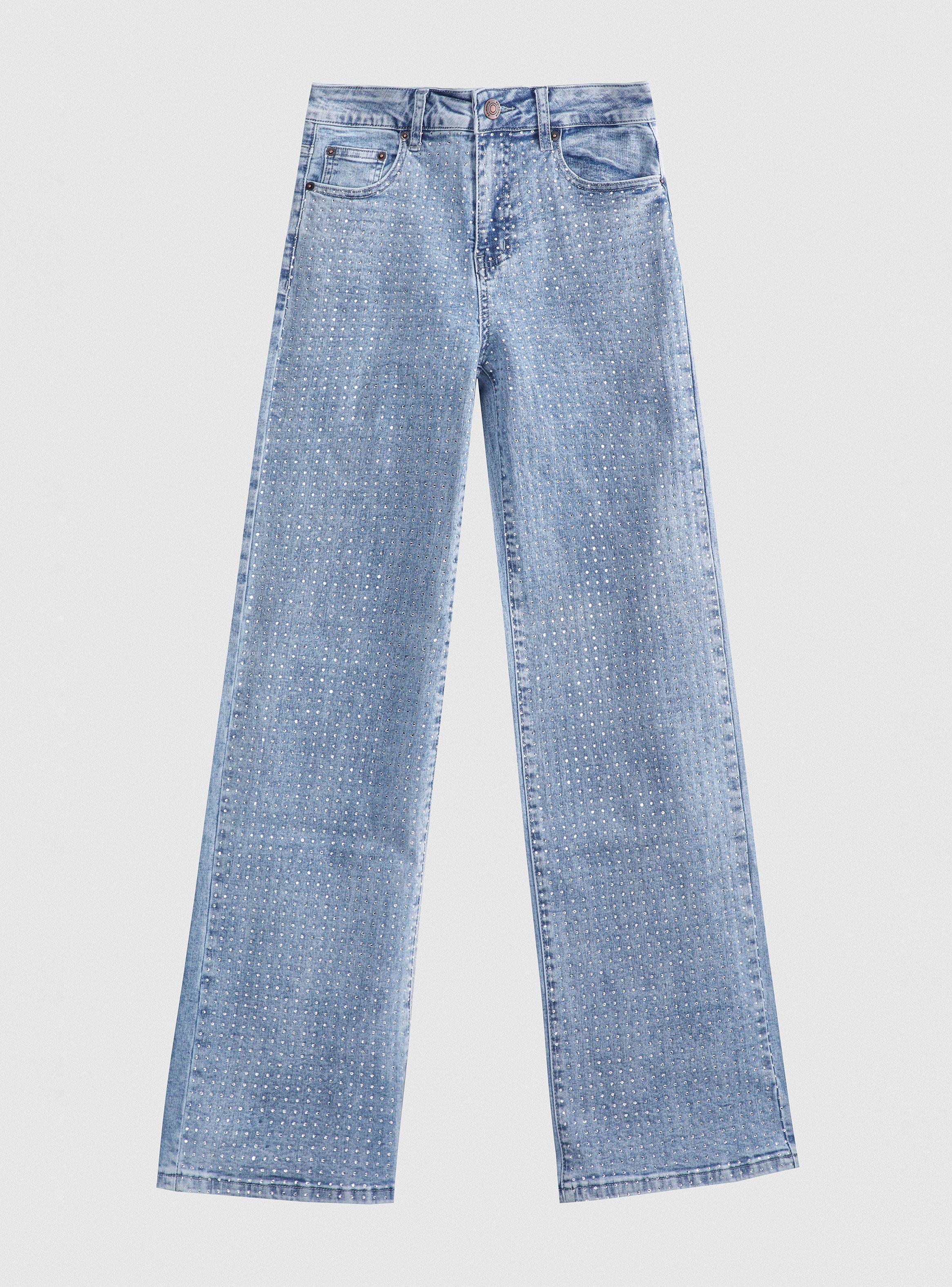 Pantalón Wide Leg Strass Light-4