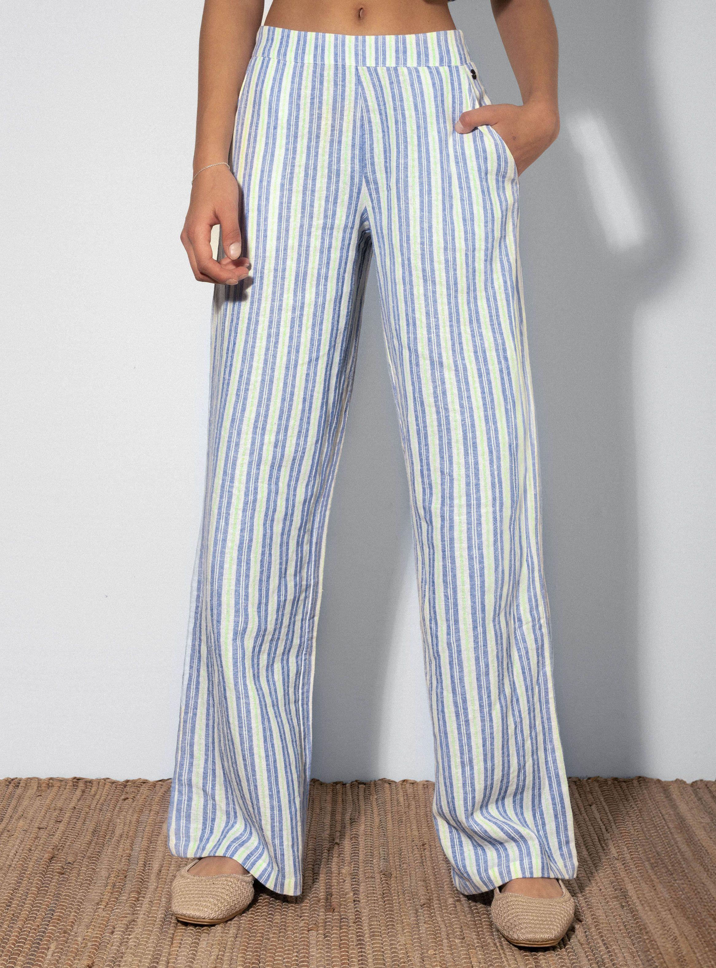 Pantalón Straight Rayas-0