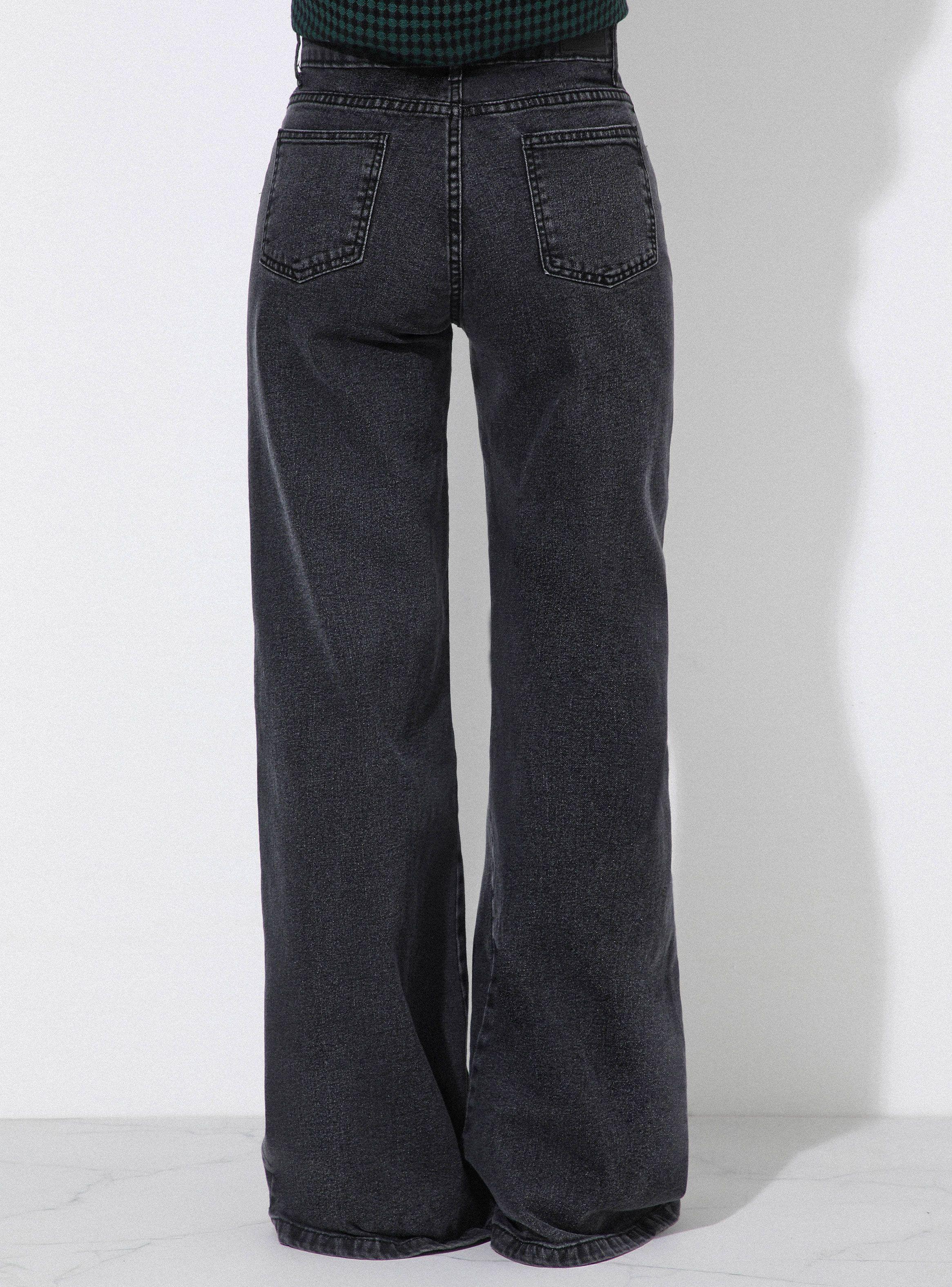 Jeans Pants Corte Entrepierna Wide Leg-1