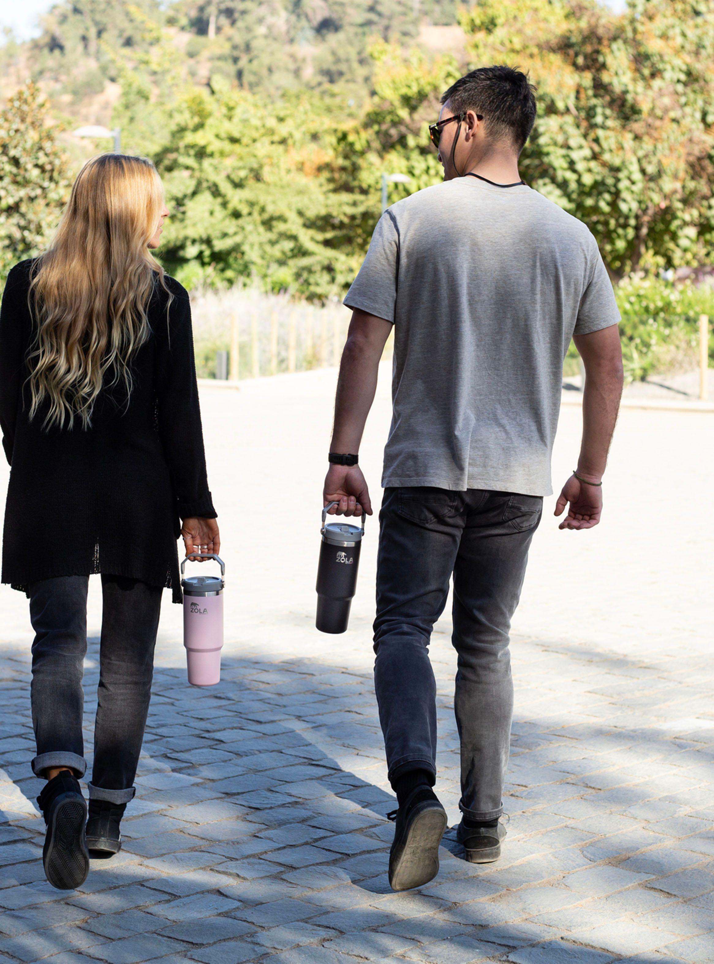 Botella Térmica 890 ml Rosado Pastel-3